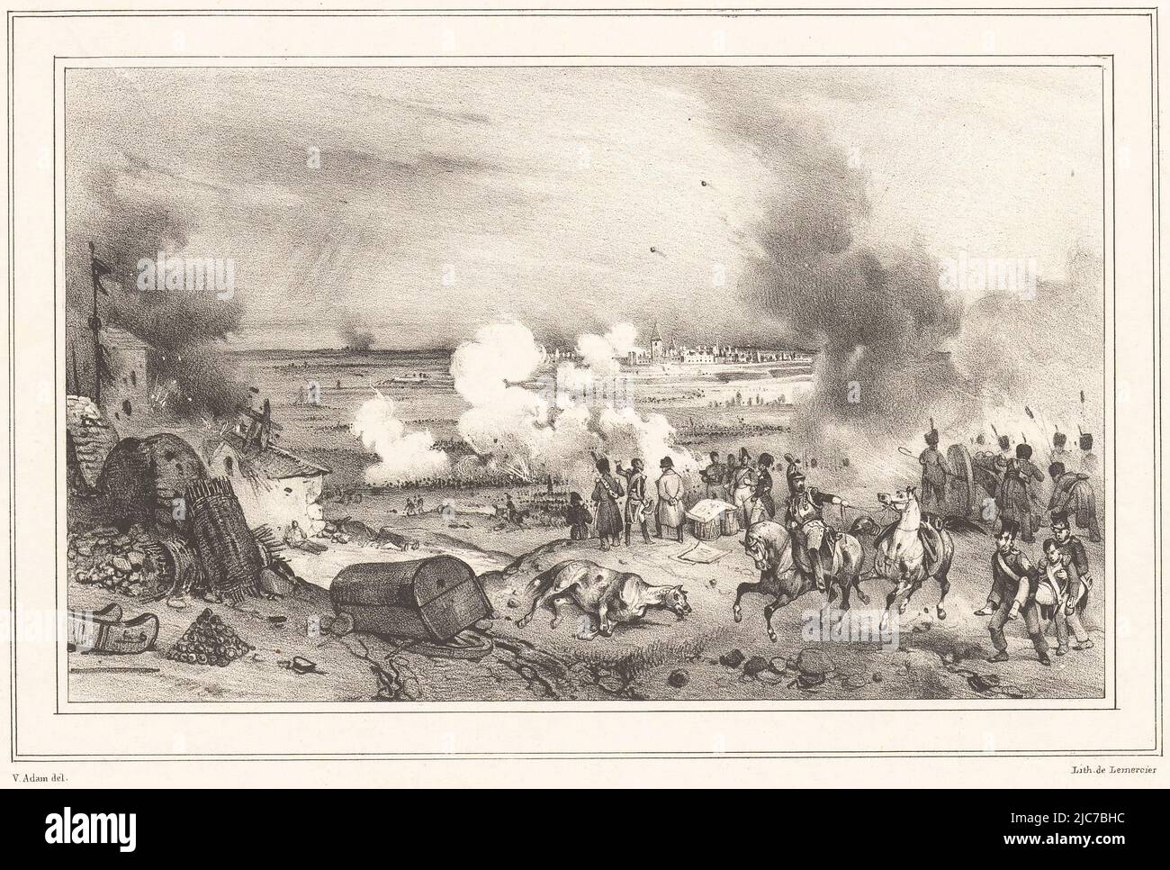 Die französische Armee ist an einem bestimmten Ort in einen geplanten