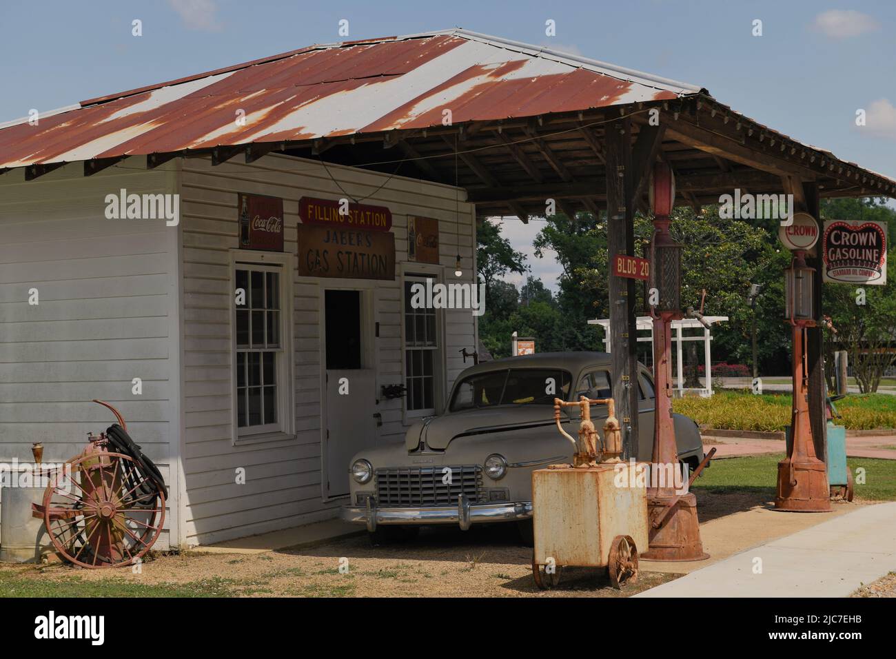 Jaber's Tankstelle. Stockfoto