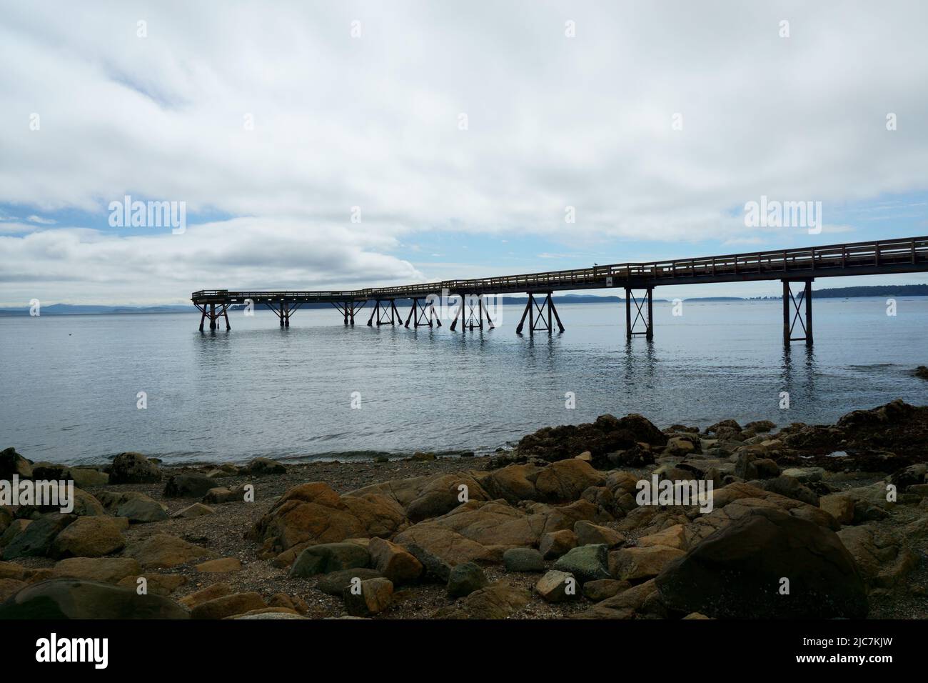 Sidney, BC Angelpier. Stockfoto