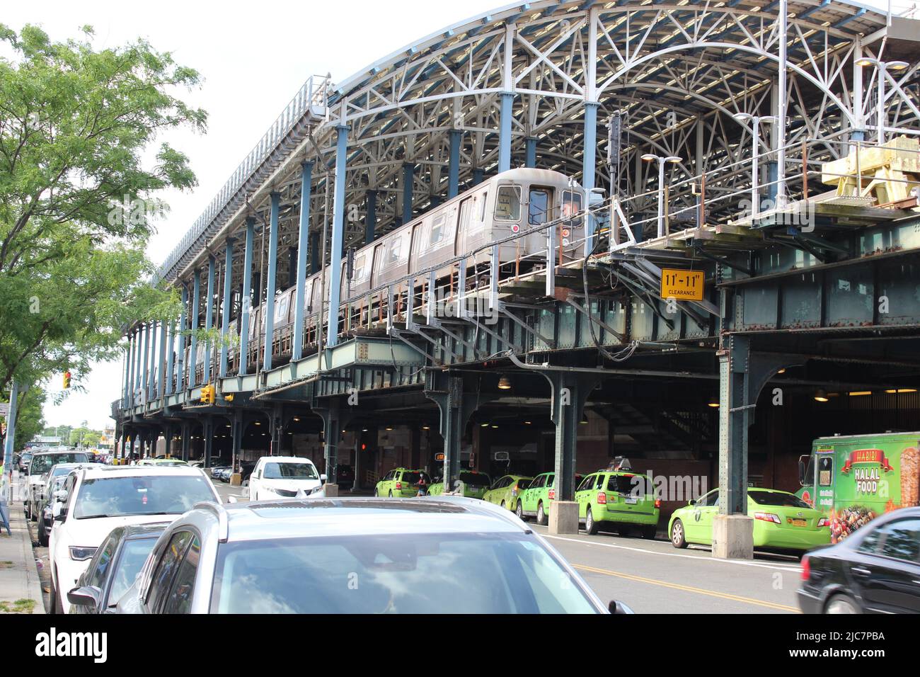 U-Bahn in Coney Island, Brooklyn, New York Stockfoto