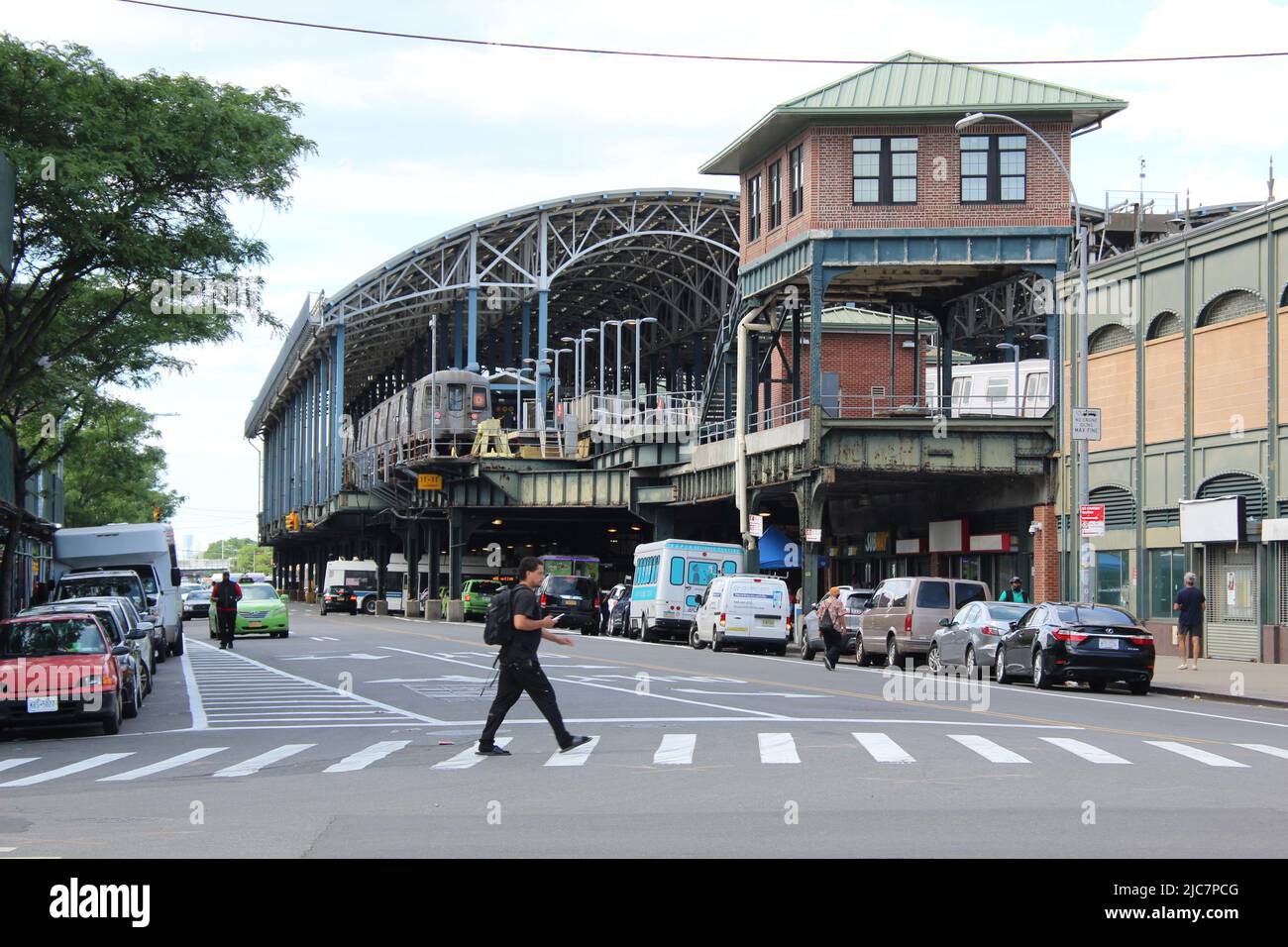 U-Bahn in Coney Island, Brooklyn, New York Stockfoto