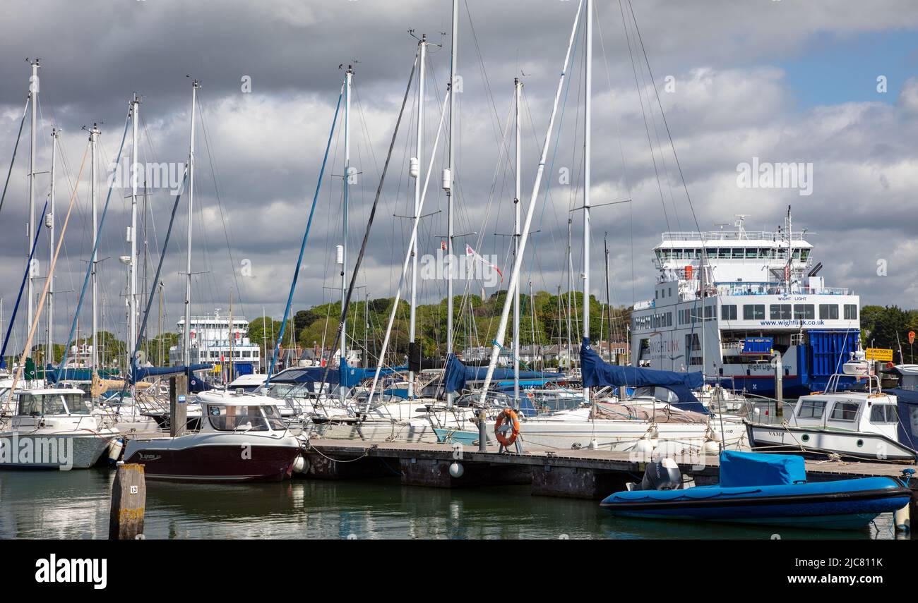 Lymington - Yarmouth Ferry Stockfoto