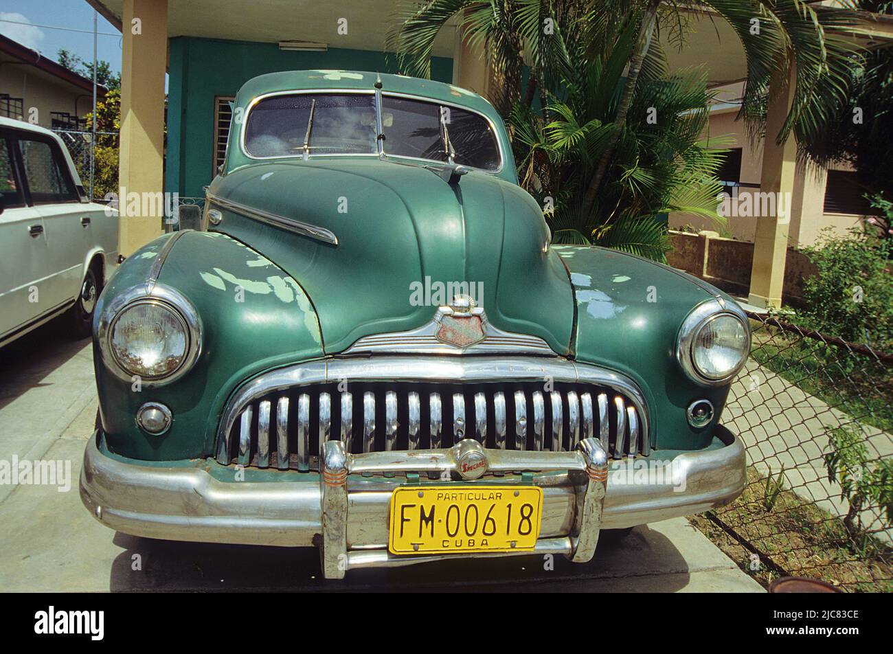 Oldtimer in der Altstadt von Havanna, Kuba, Karibik Stockfoto