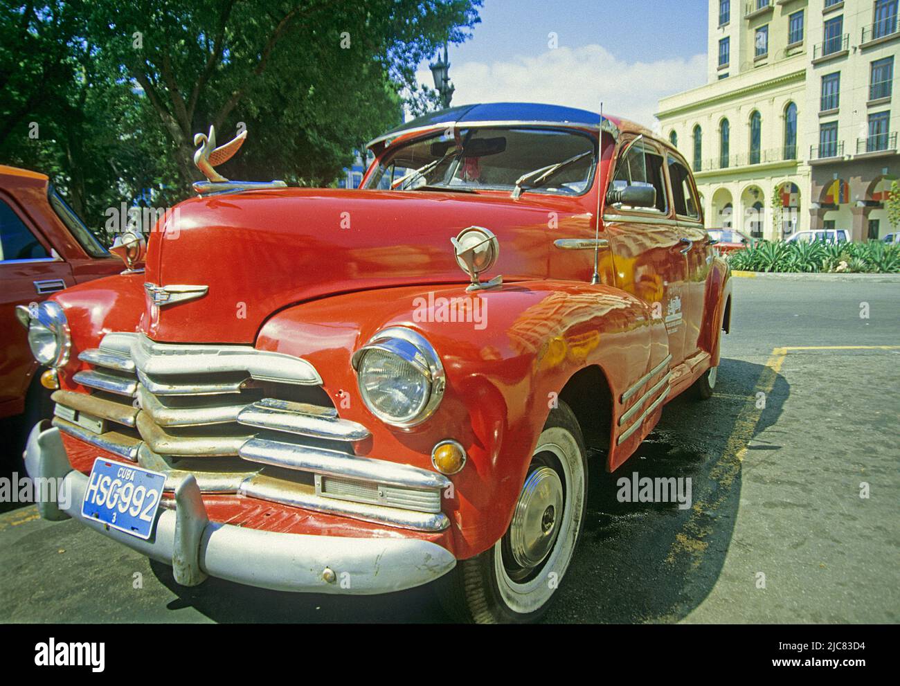 Oldtimer in der Altstadt von Havanna, Kuba, Karibik Stockfoto