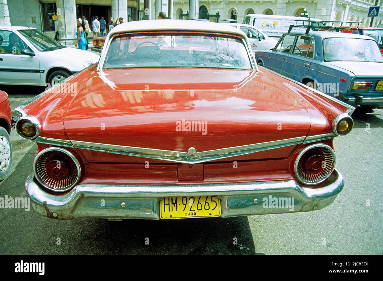 Oldtimer in der Altstadt von Havanna, Kuba, Karibik Stockfoto