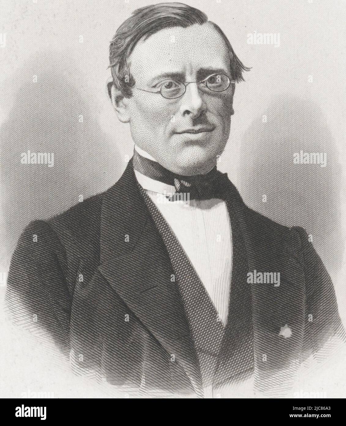 Porträt von Reinhart Pieter Anne Dozy, Druckerei: Dirk Jurriaan Sluyter, Amsterdam, 1879, Papier, Stahlstich, Ätzung, H 179 mm - B 137 mm Stockfoto