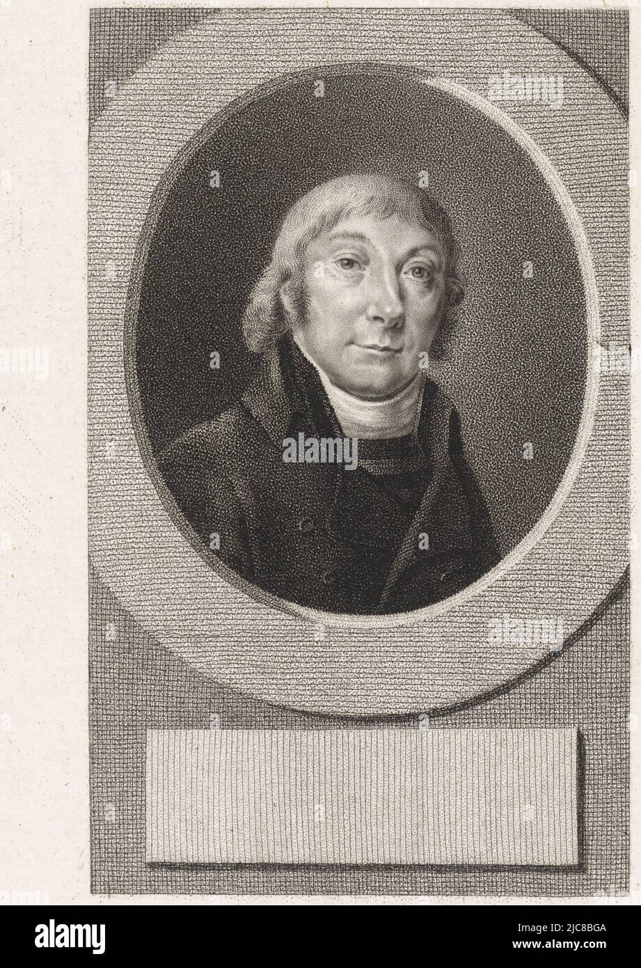 Porträt des Dichters Arend Fokke Simonsz., Druckerei: Ludwig Gottlieb Portman, Mittler Zeichner: Hendrik Willem Caspari, Amsterdam, 1805, Papier, H 219 mm × B 141 mm Stockfoto