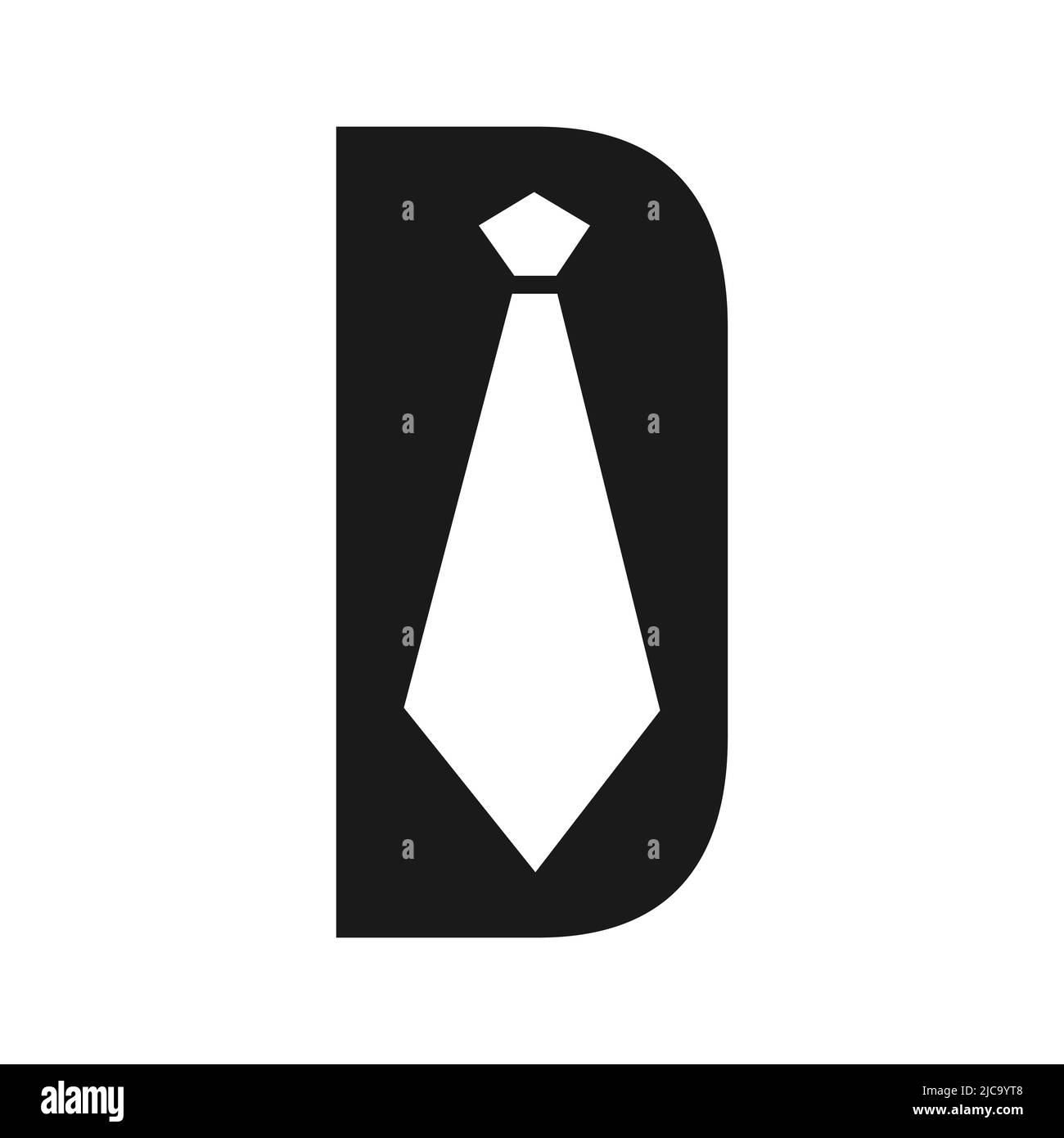 D Krawatte Buchstabe Vektor Logo Design. Vorlage für Geschäftslogo im D-Suit-Design Stock Vektor