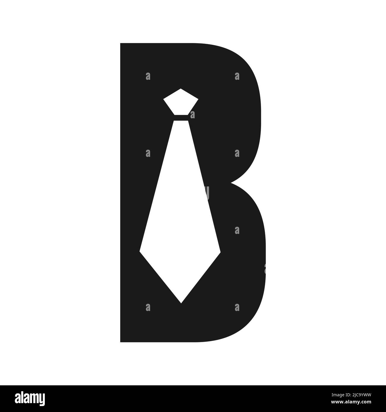 B Krawatte Buchstabe Vektor Logo Design. Vorlage für Business-Logo im B-Anzug-Design Stock Vektor