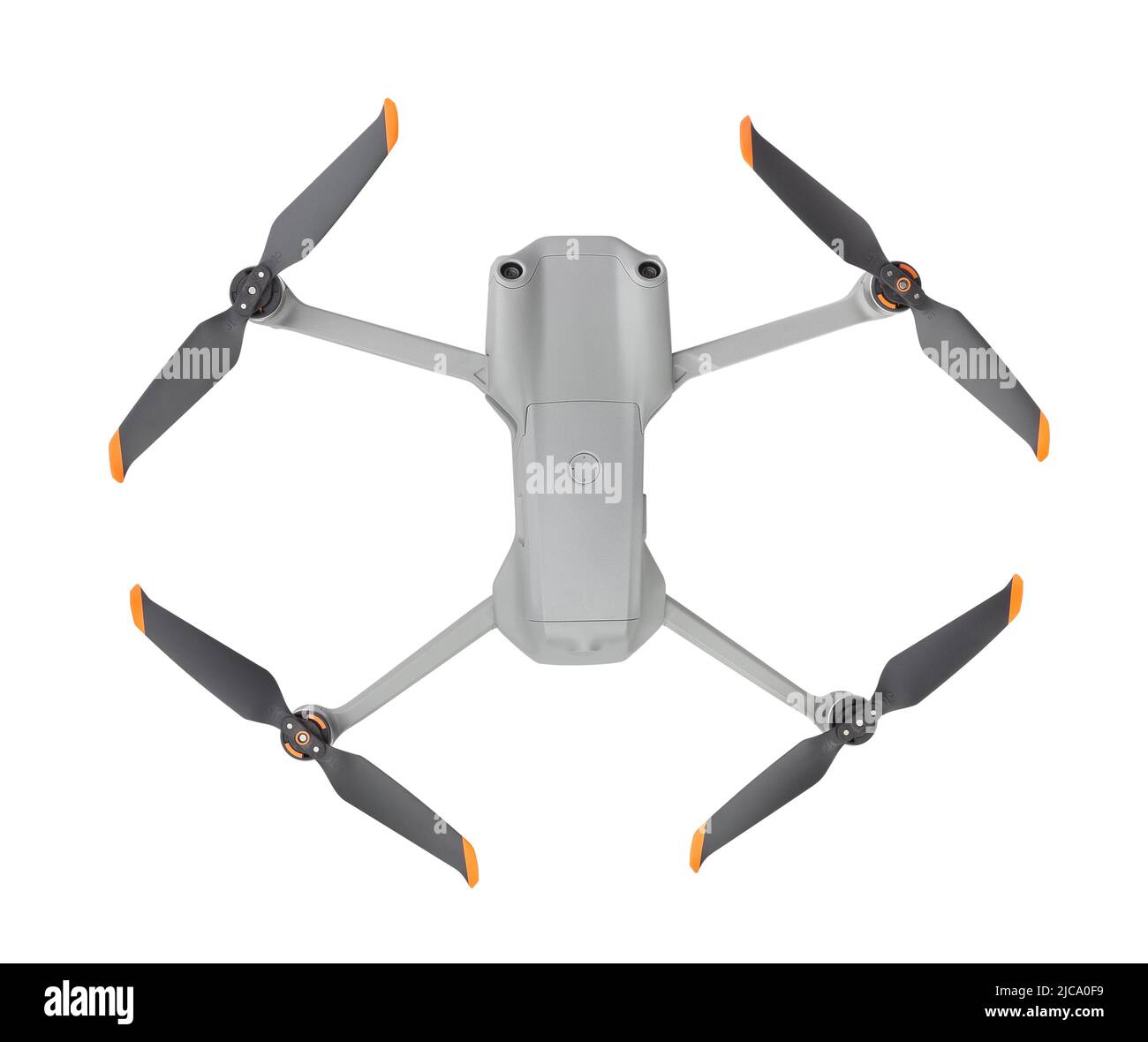 Drohnenweg isoliert auf weiß Stockfoto