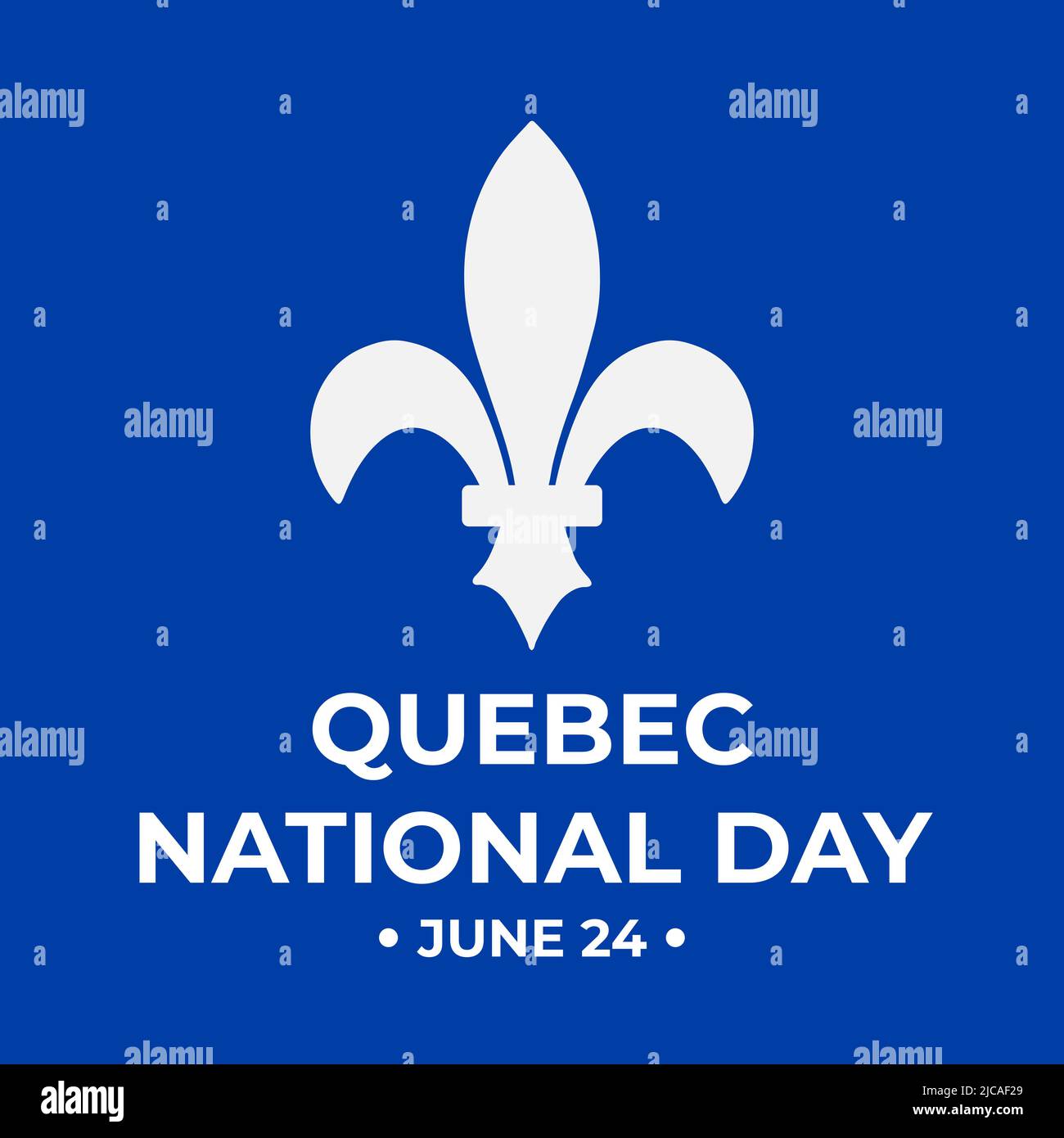 Typografie-Poster zum Nationalfeiertag von Quebec. Kanadischer Feiertag Johannes der Täufer am 24. Juni. Vektorvorlage für Banner, Grußkarte, Flyer, Aufkleber, Stock Vektor