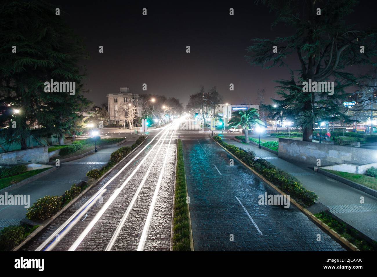 Straße in der Gemeinde Providencia, Santiago, Chile Stockfoto