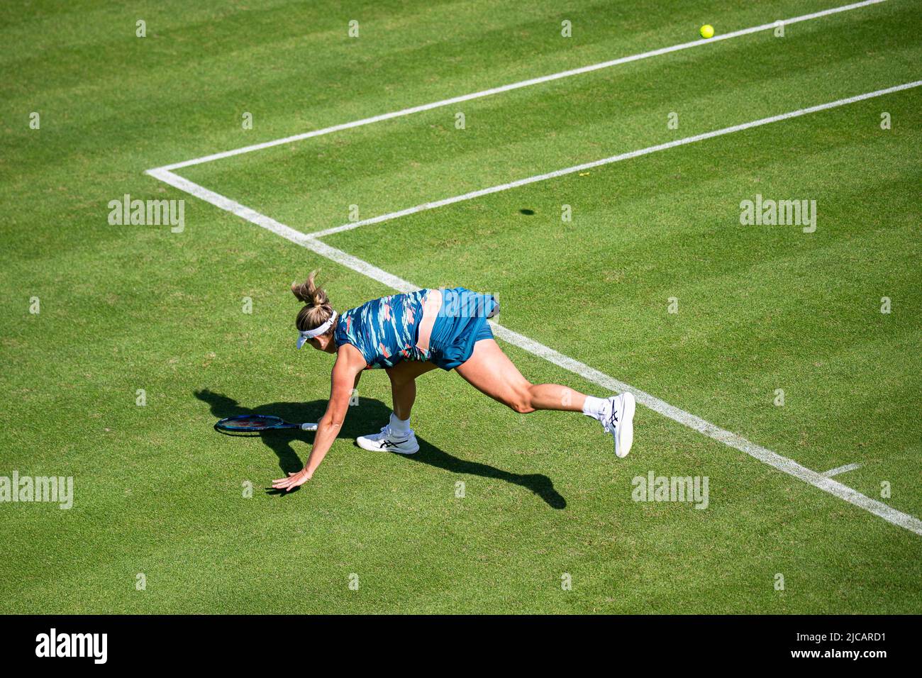 Birmingham, GROSSBRITANNIEN. Juni 11, 2022. Coco Vandewighe von den USA va Oliva Gadecki von Australien Emily Appleton von Großbritannien während des Qualifikationsspiel am ersten Tag des Rothesay Classic Birmingham 2022 im Edgbaston Priory Club am Samstag, 11. Juni 2022 in Birmingham ENGLAND. Kredit: Taka G Wu/Alamy Live Nachrichten Stockfoto