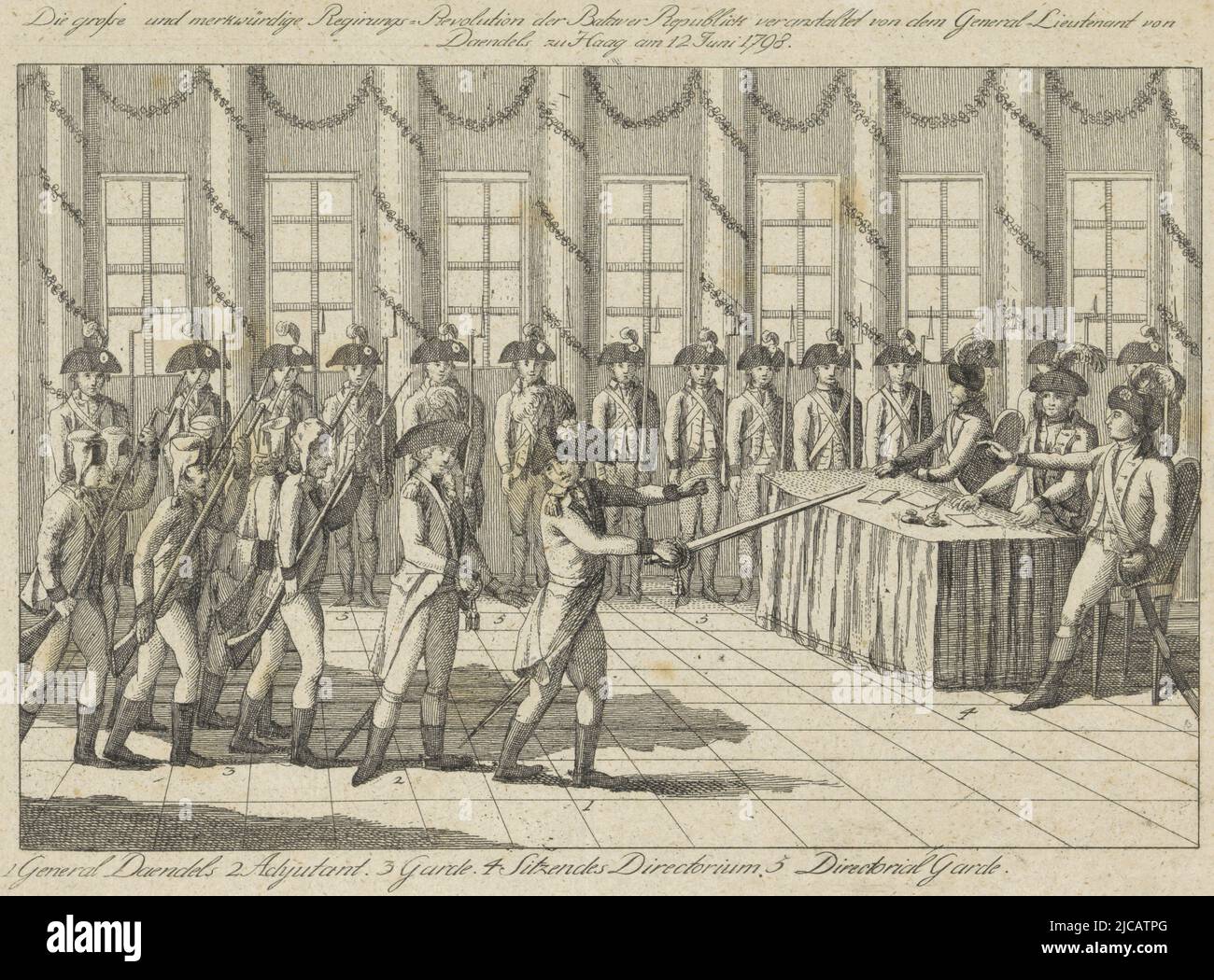 Coup d', Druckerei: Anonym, Deutschland, 1798, Papier, Ätzung, H 203 mm × B 287 mm Stockfoto