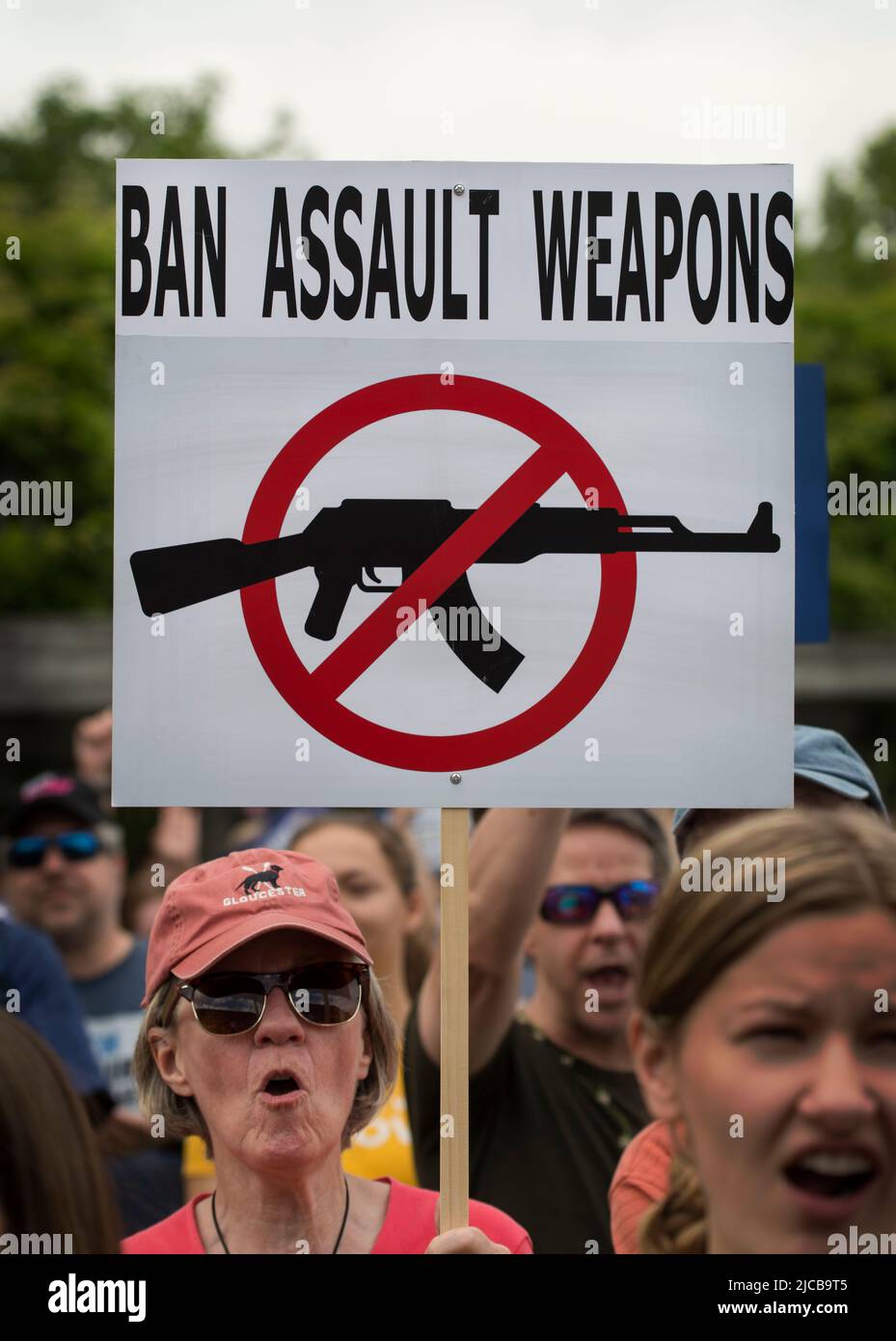 March for Our Lives 2022, Boston, MA, USA: Tausende versammelten sich am Ufer von Boston, als über 450 Demonstrationen gegen Waffengewalt in den USA stattfanden. Quelle: Chuck Nacke / Alamy Live News Stockfoto