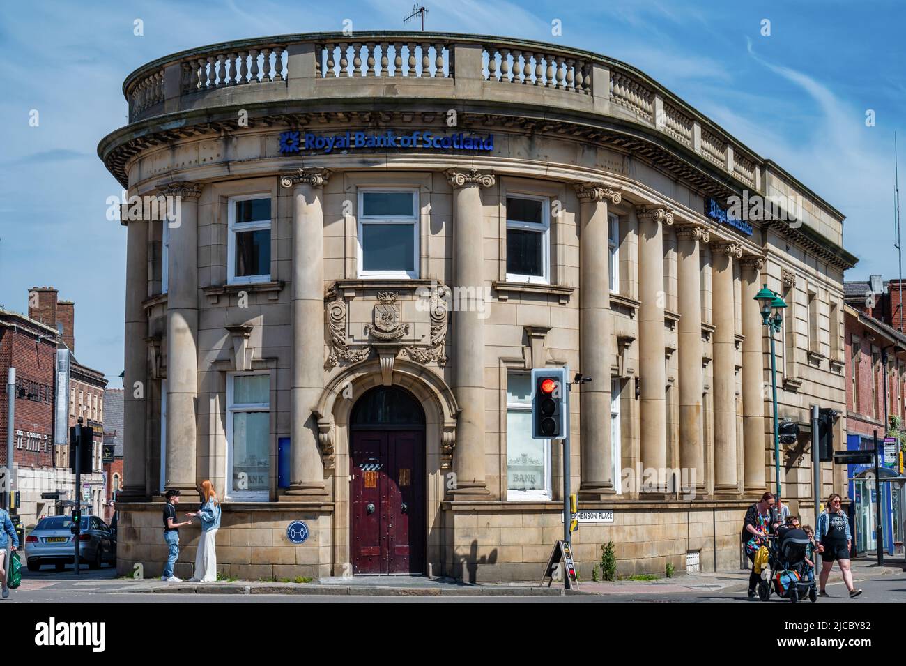 Chesterfield, Großbritannien, 14. Mai 2022: Die Bank der Royal Bank of Scotland in Chesterfield, England Stockfoto