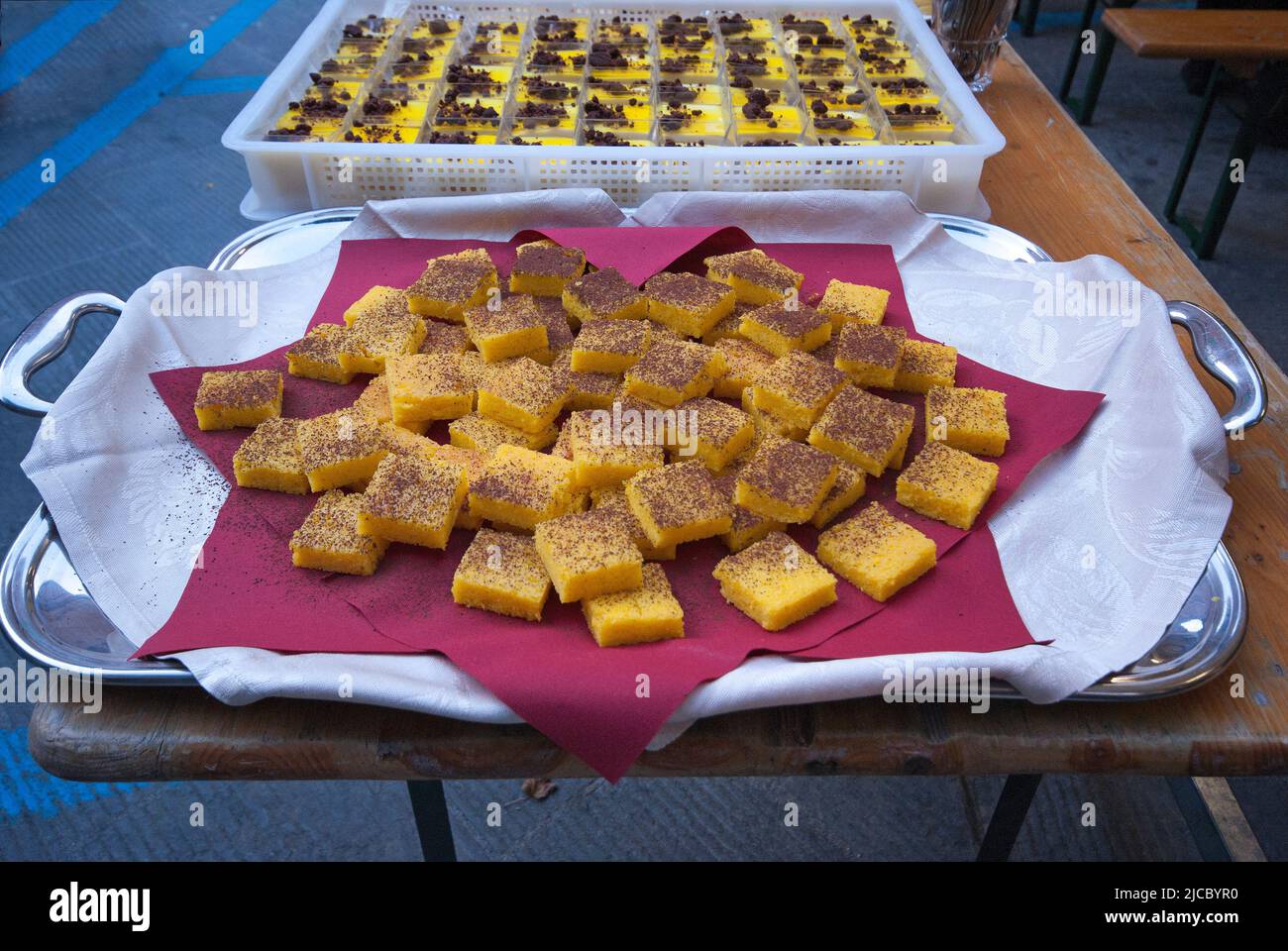 Safranbonbons in Città della Pieve, Umbrien, Italien Stockfoto
