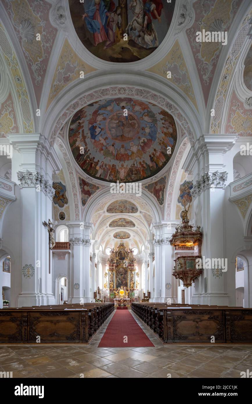 Kloster des Heiligen Kreuzes, Donauworth, Bayern, Deutschland Stockfoto
