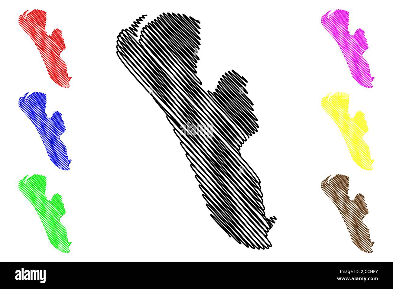 Fano Insel (Königreich Dänemark) Karte Vektor Illustration, Skizze Fano Karte Stock Vektor