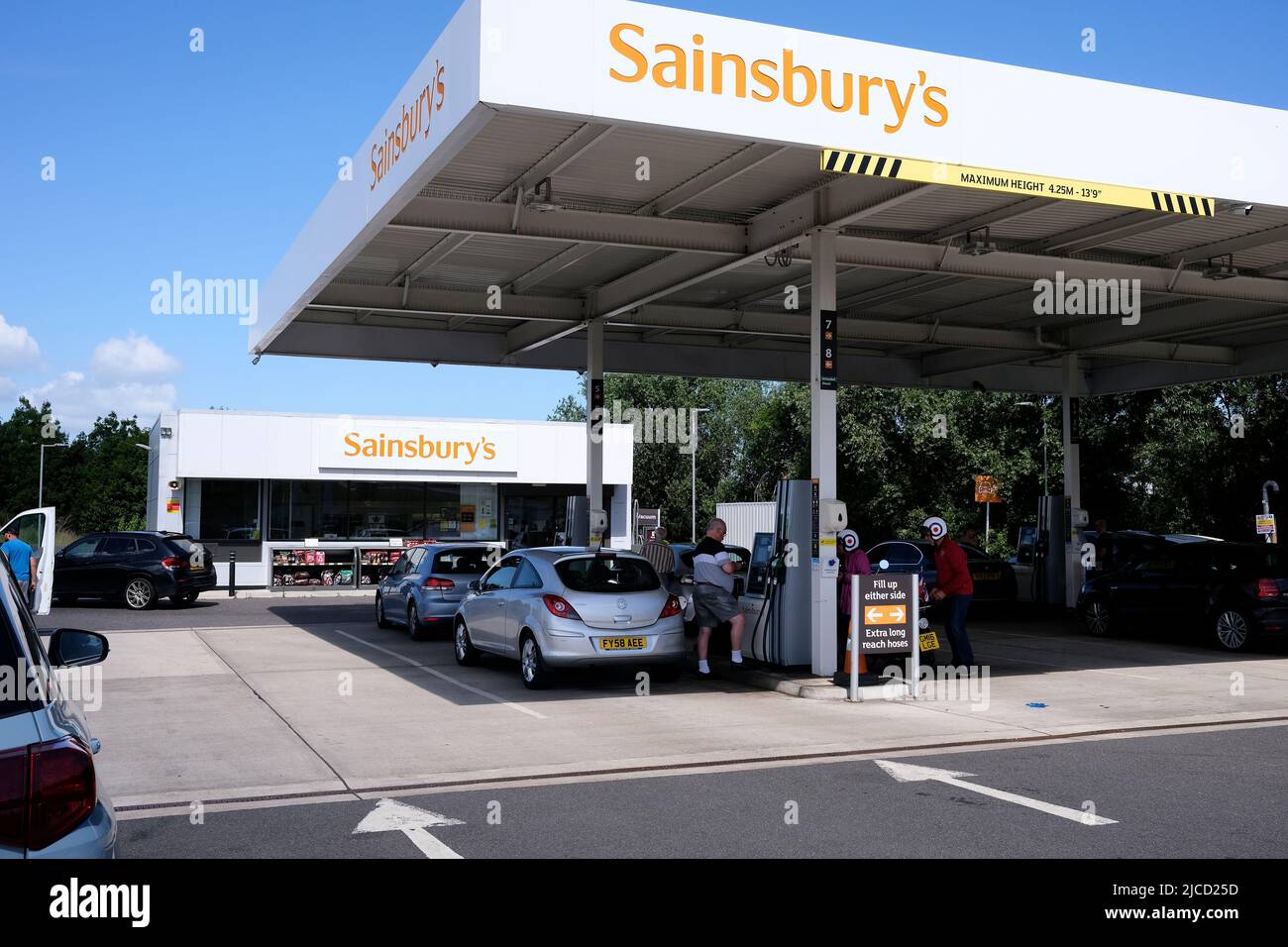 sainsburys Tankstelle in herne Bay, East kent, thanet, großbritannien juni 2022 Stockfoto