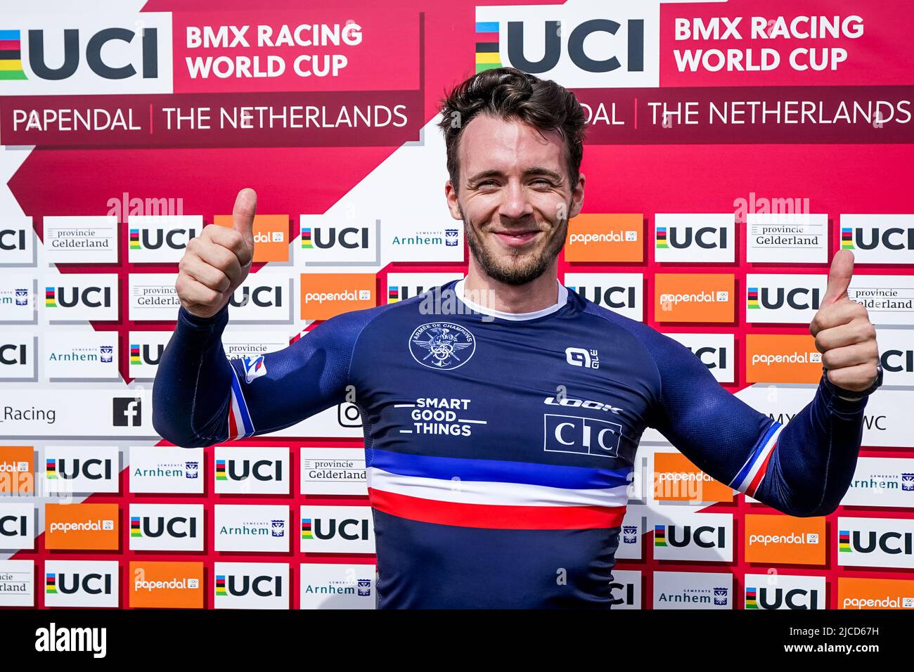 ARNHEM, NIEDERLANDE 12. JUNI Romain Mahieu aus Frankreich feiert