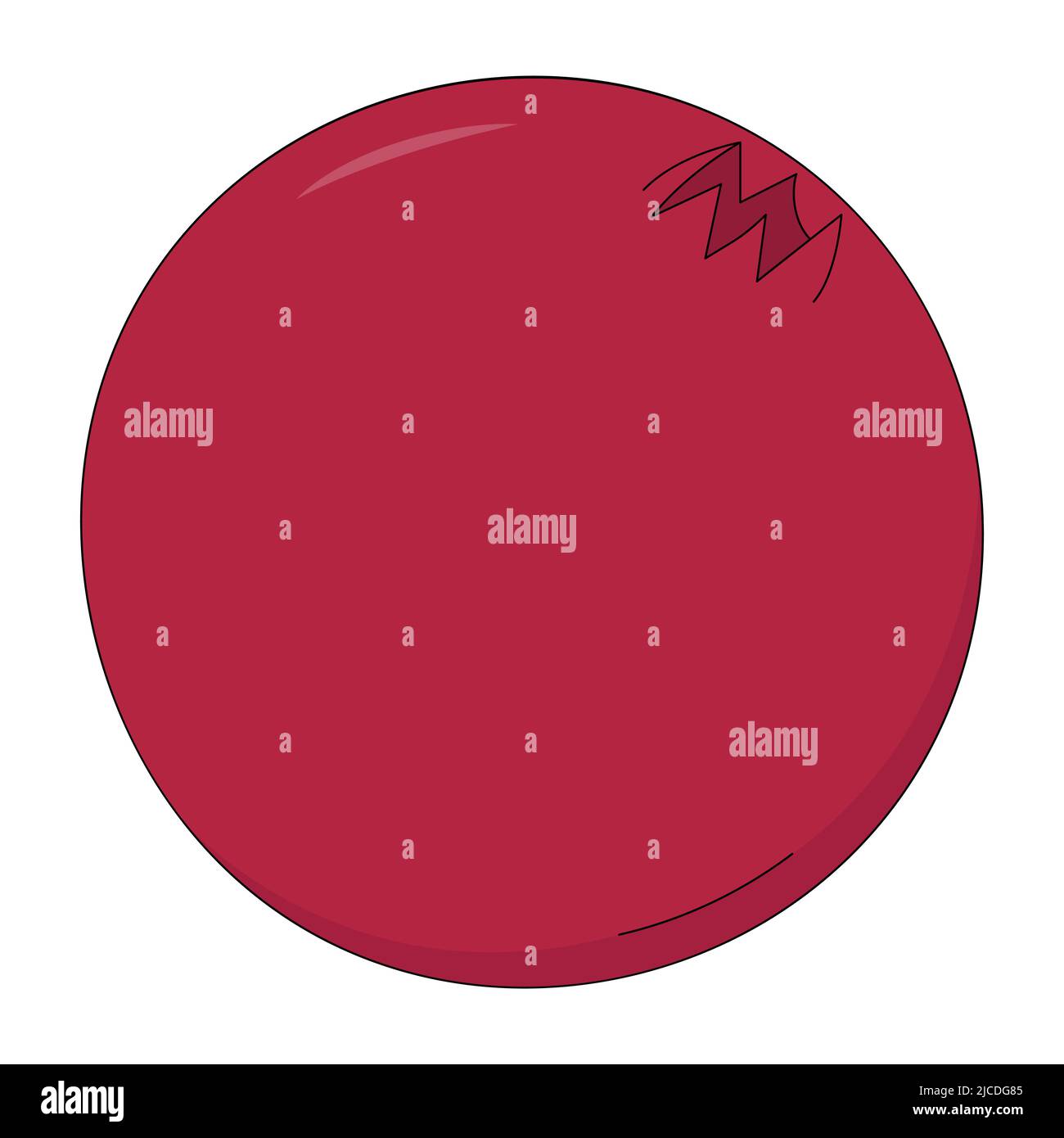 Vektor-Illustration von Granatapfel. Obst im Cartoon-Stil isoliert auf weißem Hintergrund. Quelle von Vitamin B 6 Stock Vektor