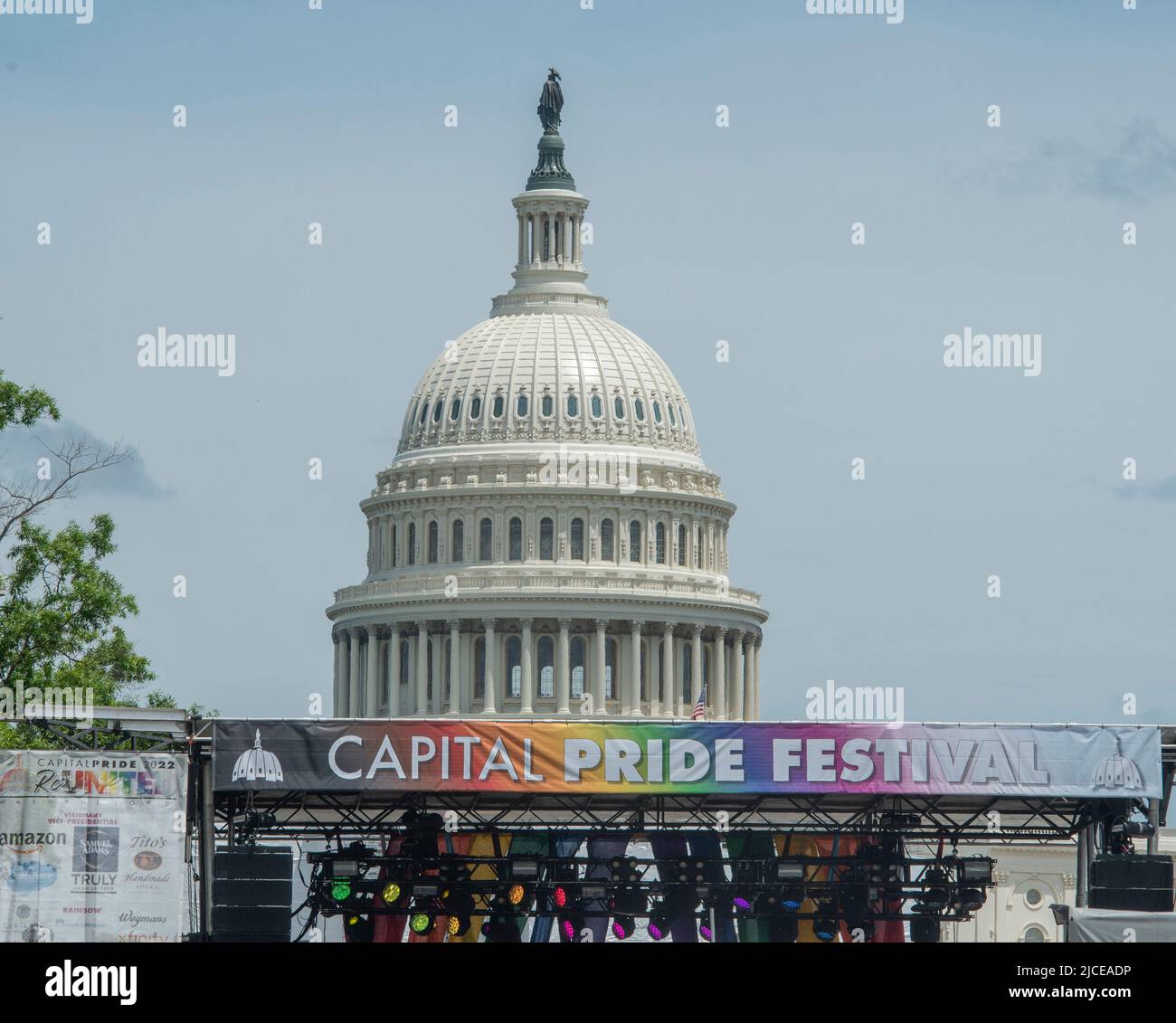 Washington DC, 12,2022. Juni, USA-Gay Pride Feiern finden nach einer reduzierten Feier aufgrund von COVID 19 wieder in Washington DC statt. Aber Stockfoto