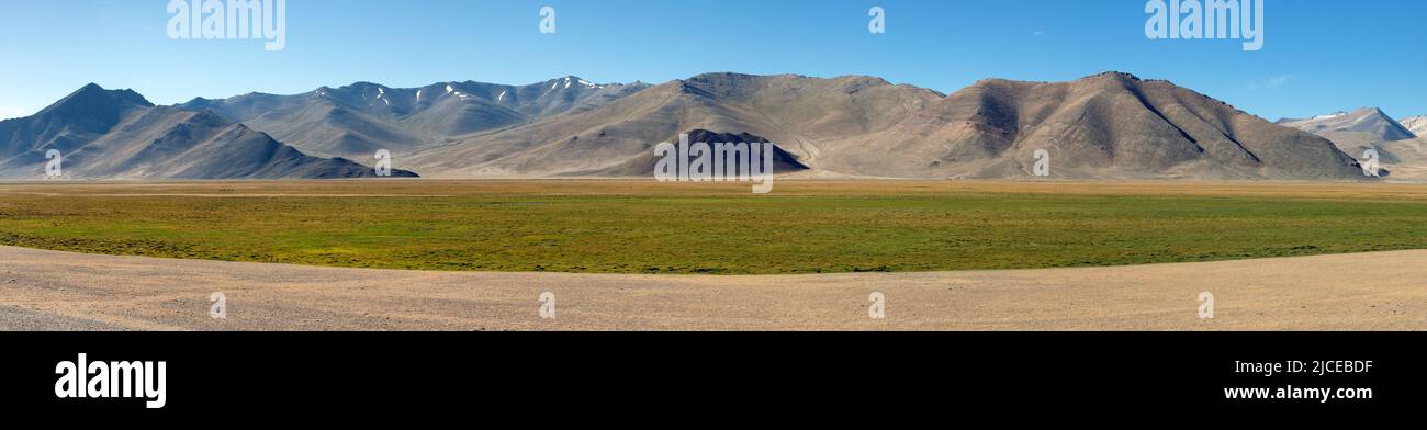 Pamir Berge in Pajikistan. Landschaft rund um Pamir Autobahn M41 internationale Straße. Stockfoto