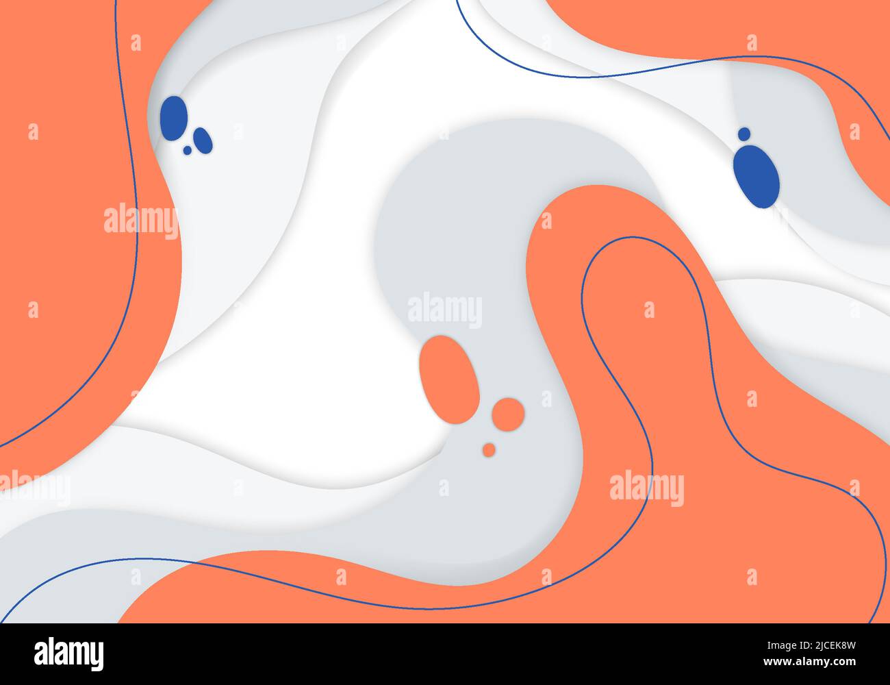 Abstraktes, minimalistisches, farbenfrohes Design mit dekorativen Kunstwerken im Doodles-Stil. Überlappung für Vorlagenstil, Hintergrund des Bildmaterials. Vektor Stock Vektor
