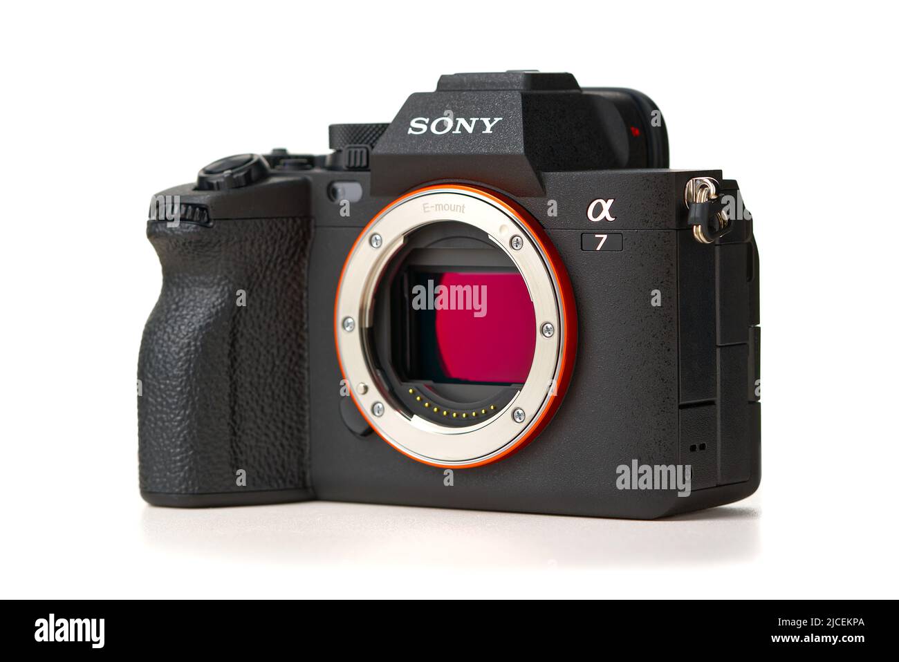 Tallinn, Estland, Mai 2022, Sony A7 MIV Fullframe spiegellose Kamera, Sony Alpha 7m4. Stockfoto