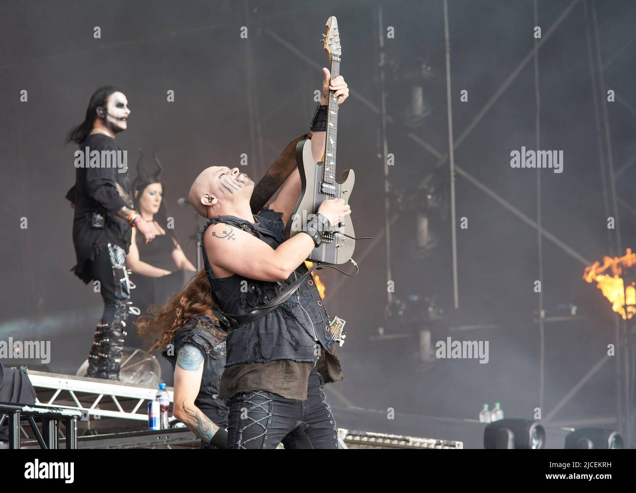 Cradle of Filth tritt beim Bloodstock Open Air Festival, Catton Park, Derbyshire, Großbritannien, auf. 12 August 2019. Kredit: Will Tudor/Alamy Stockfoto