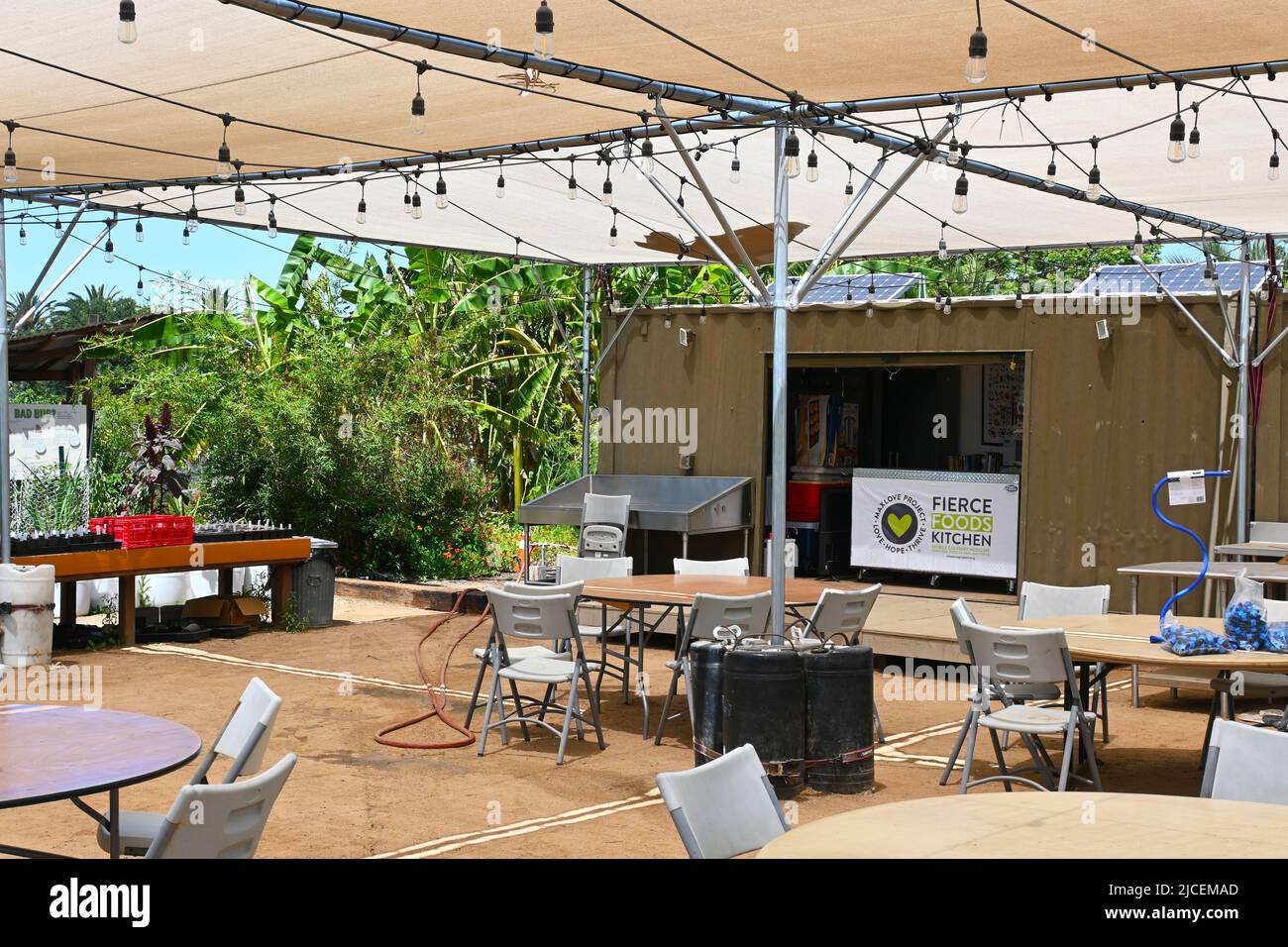 IRVINE, KALIFORNIEN - 1 JUN 2022: Das Farm and Food Lab ist ein einzigartiges und interaktives Outdoor-Klassenzimmer für Besucher jeden Alters Stockfoto