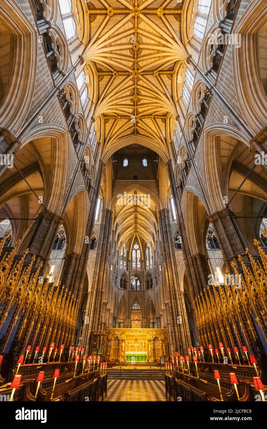 England, London, Westminster Abbey, The Choir Stockfoto