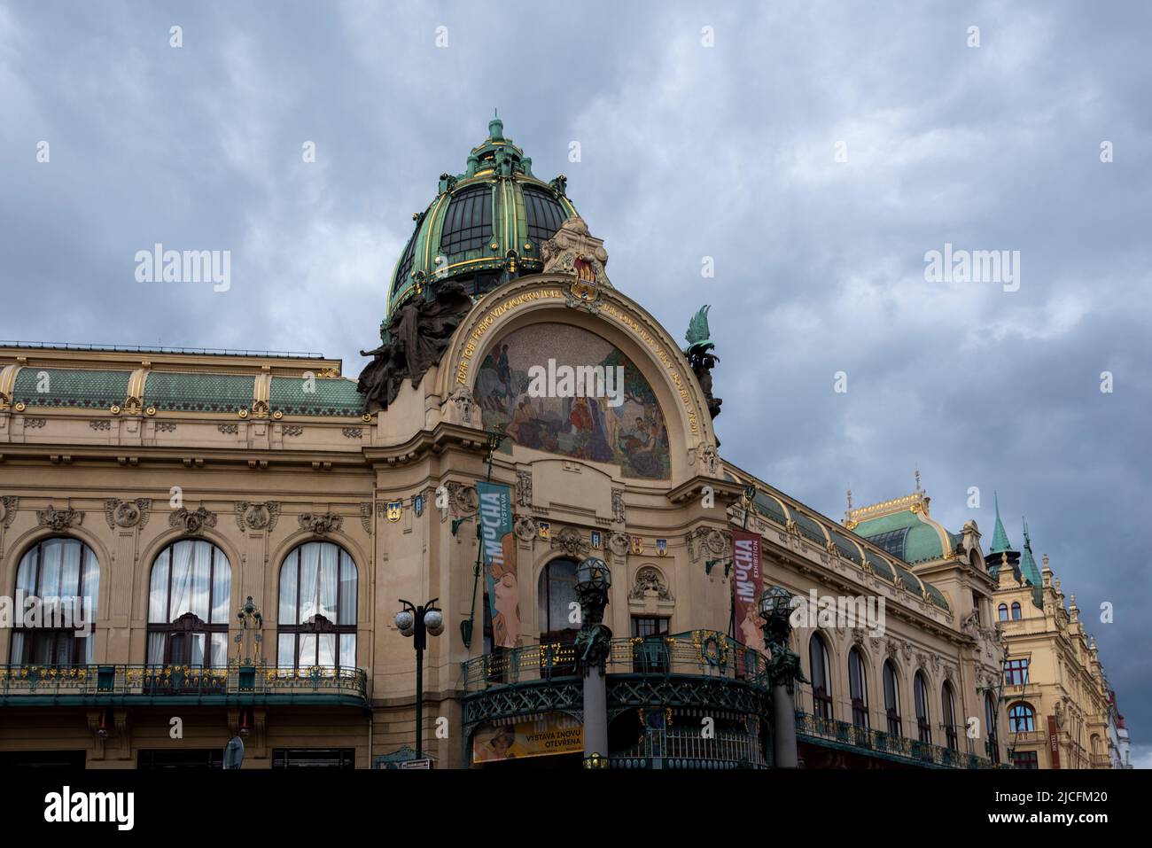 Stadthaus im Jugendstil, Prag, Tschechische Republik Stockfoto