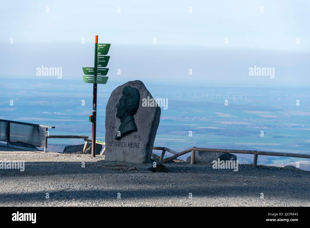 Heinrich-Heine-Denkmal, Brocken, Sachsen-Anhalt, Deutschland Stockfoto