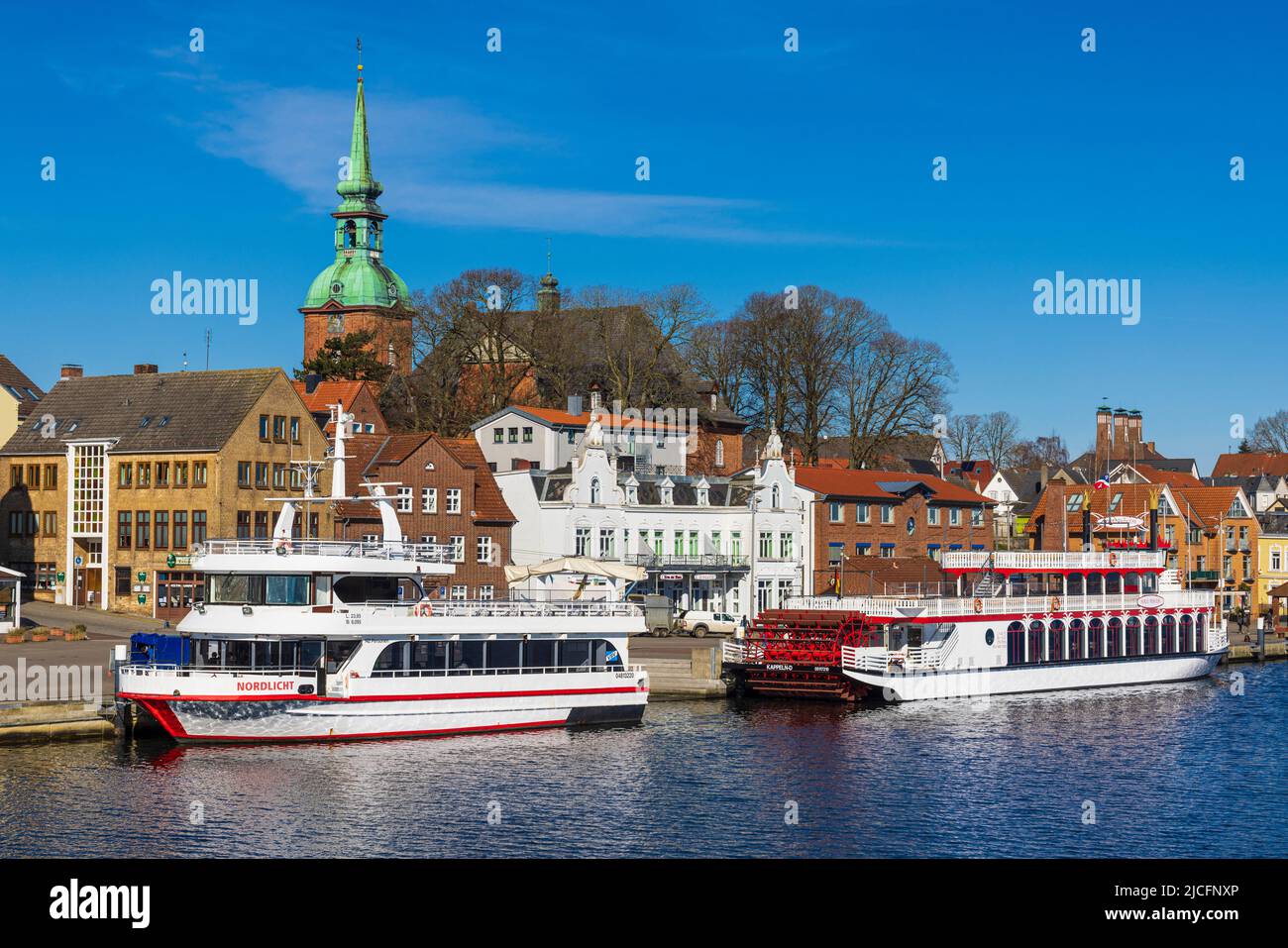 Hafen von Kappeln an der Schlei, Schleswig-Holstein, Deutschland Stockfoto