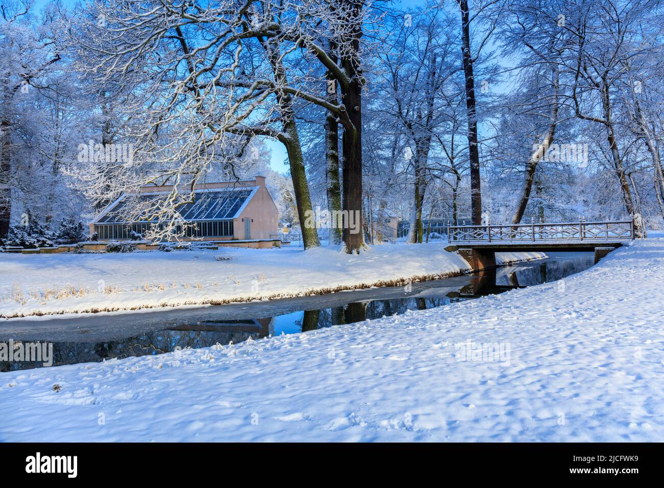 Branitz im Winter Stockfoto