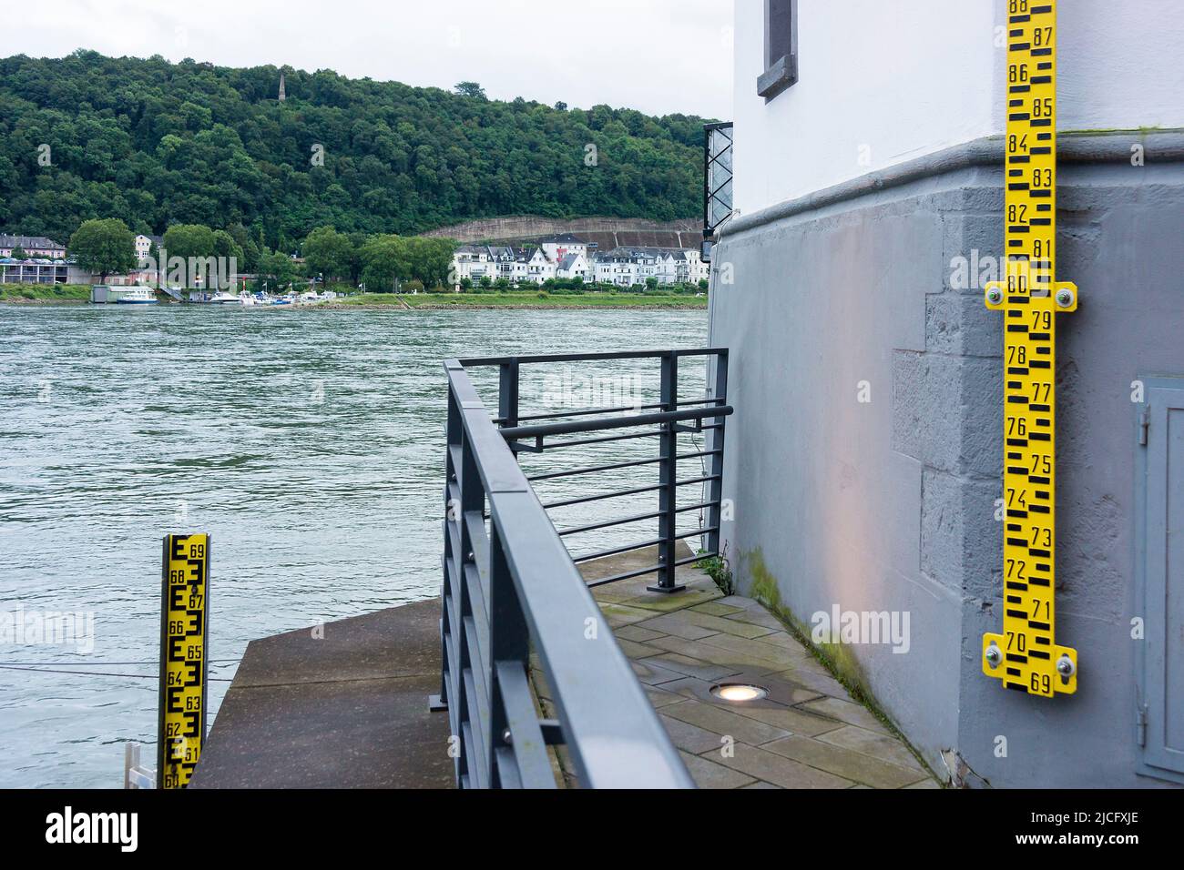 Deutschland, Rheinland-Pfalz, Koblenz, Spurhaus, Rheinspur Stockfoto