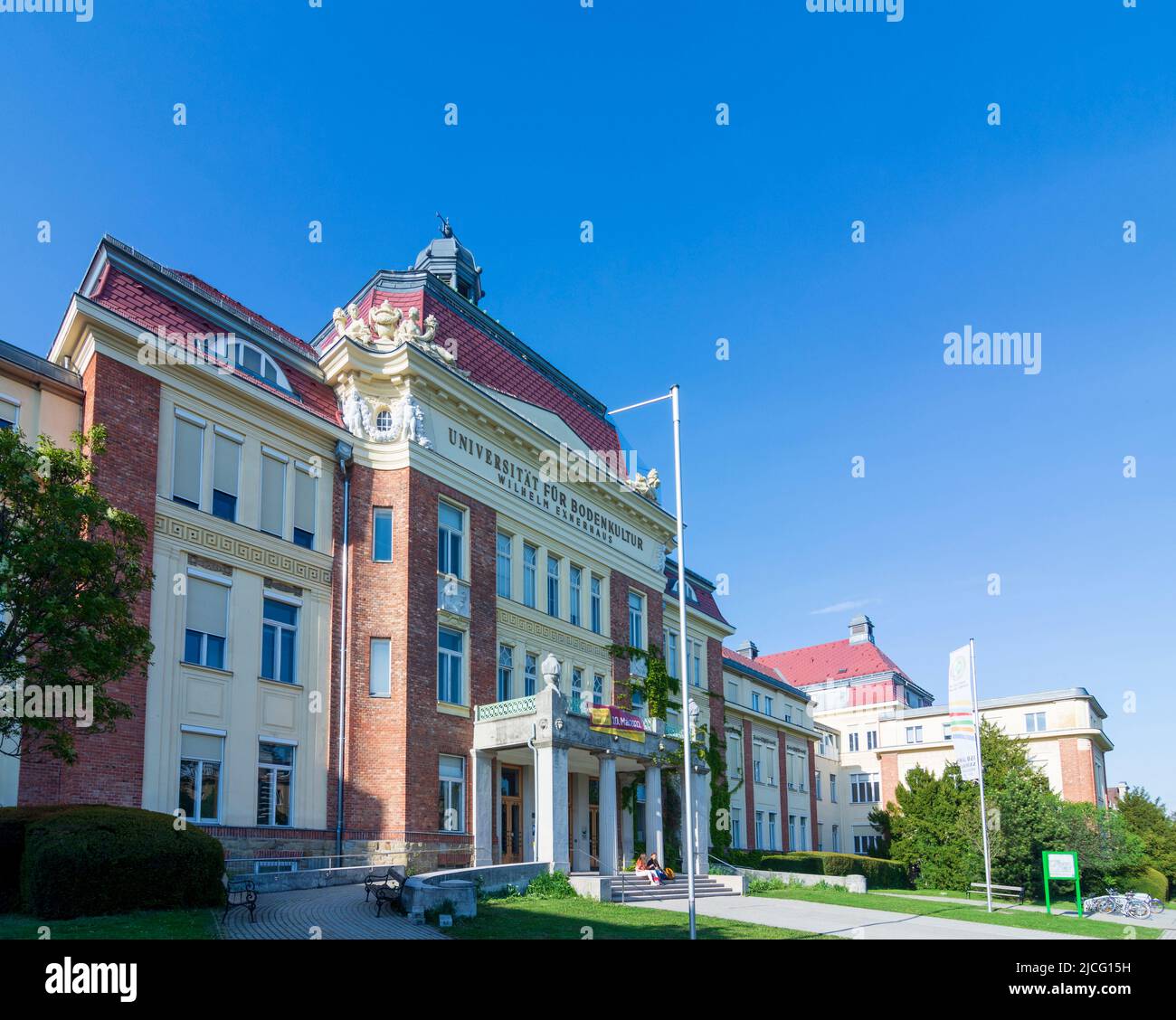 Wien, Universität für Bodenkultur (Universität für Bodenkultur), Wilhelm-Exner-Haus im Jahr 00. Bezirk Döbling, Wien, Österreich Stockfoto