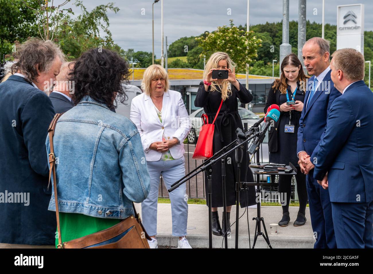 Blarney, Co. Cork, Irland. 13.. Juni 2022. Ein Taoiseach Micheál Martin eröffnete heute Park Place Technologies in Blarney, County Cork. Quelle: AG News/Alamy Live News Stockfoto