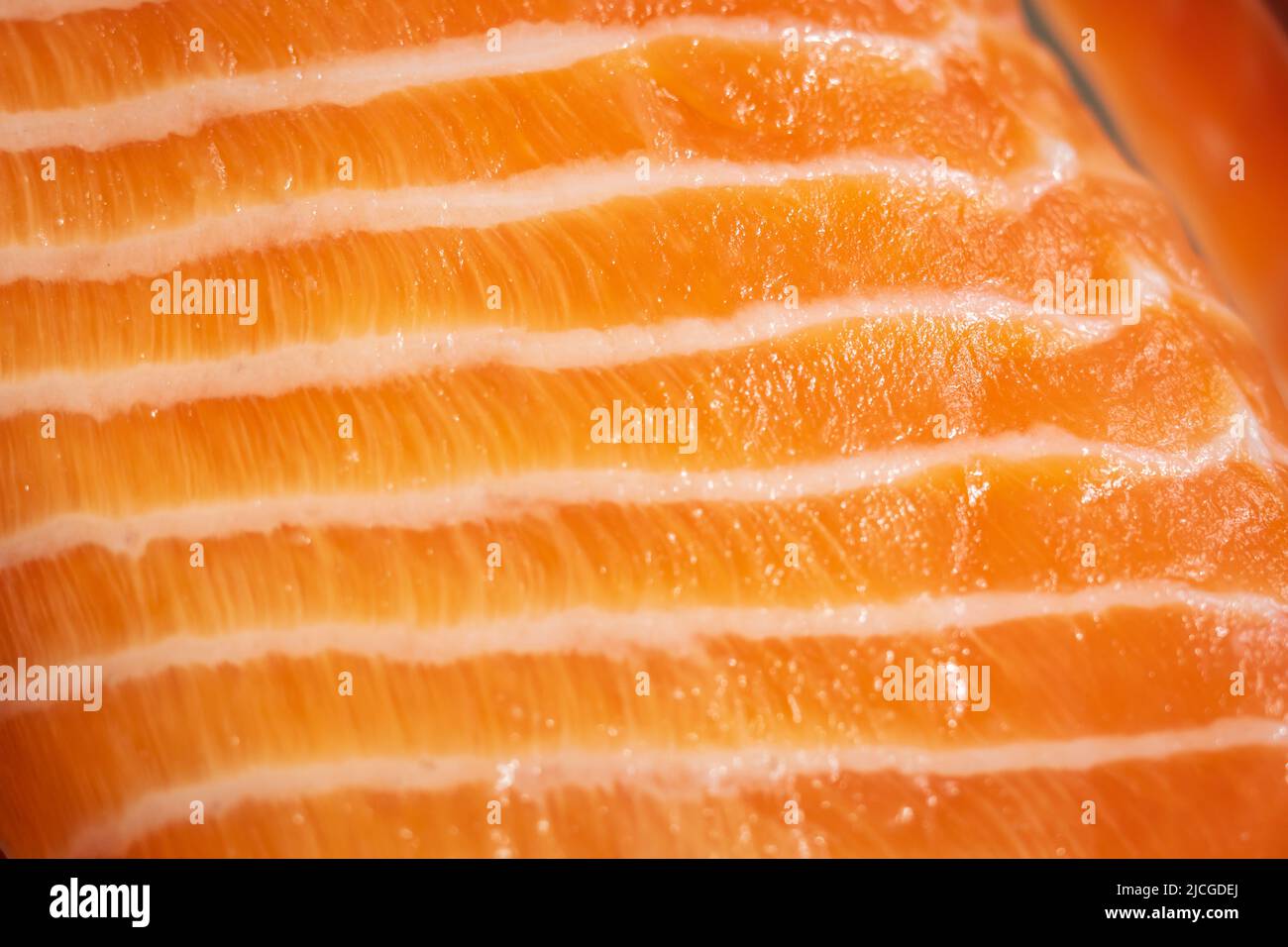Rohlachs Forelle Fisch Filet Textur Nahaufnahme Stockfoto