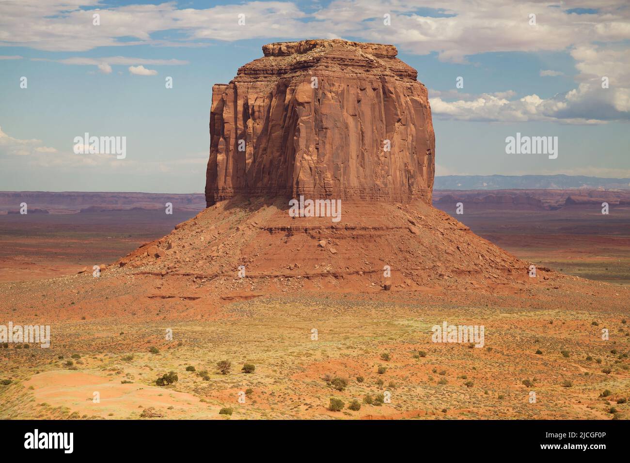 Merrick Butte vom Lookout Point in Monument Valley, Arizona, USA. Stockfoto