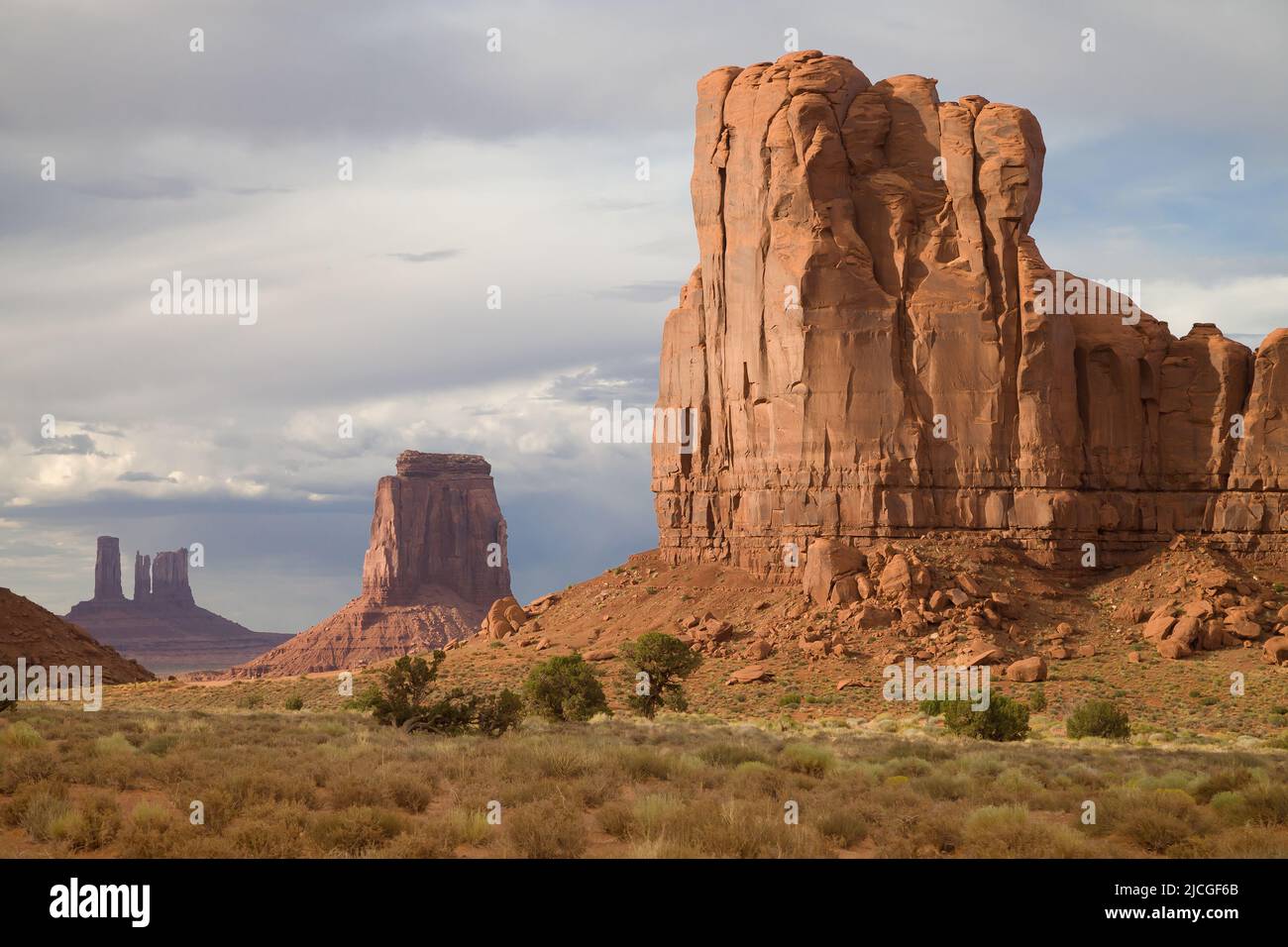 Nordfenster in Monument Valley, Arizona, USA. Stockfoto