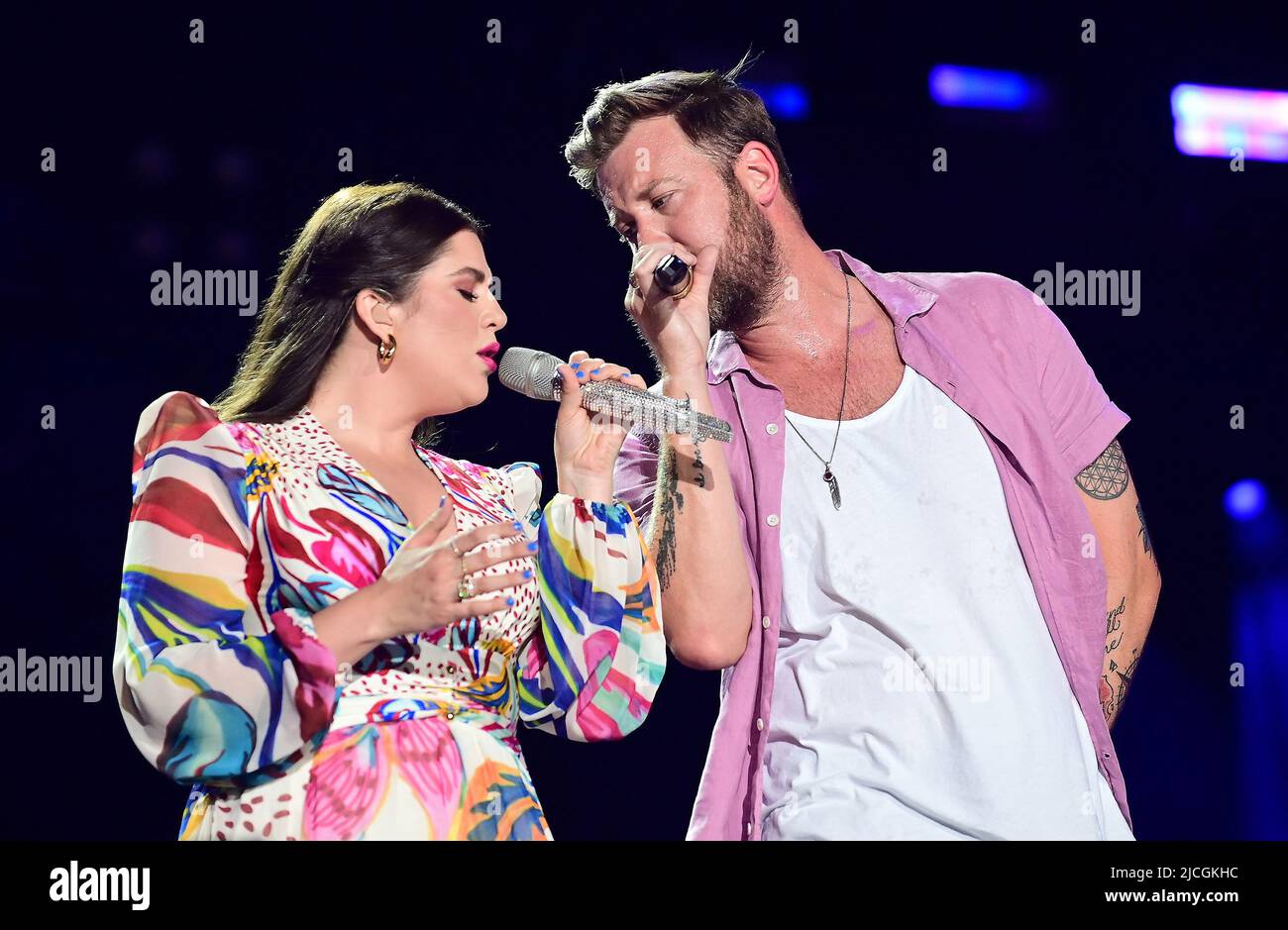 12. Juni 2022 - Nashville, Tennessee - Hillary Scott, Charles Kelley, Lady A. 2022 CMA Fest der viertägige Konzerttag findet im Nissan Stadium statt. (Bild: © Laura Farr/AdMedia via ZUMA Press Wire) Stockfoto