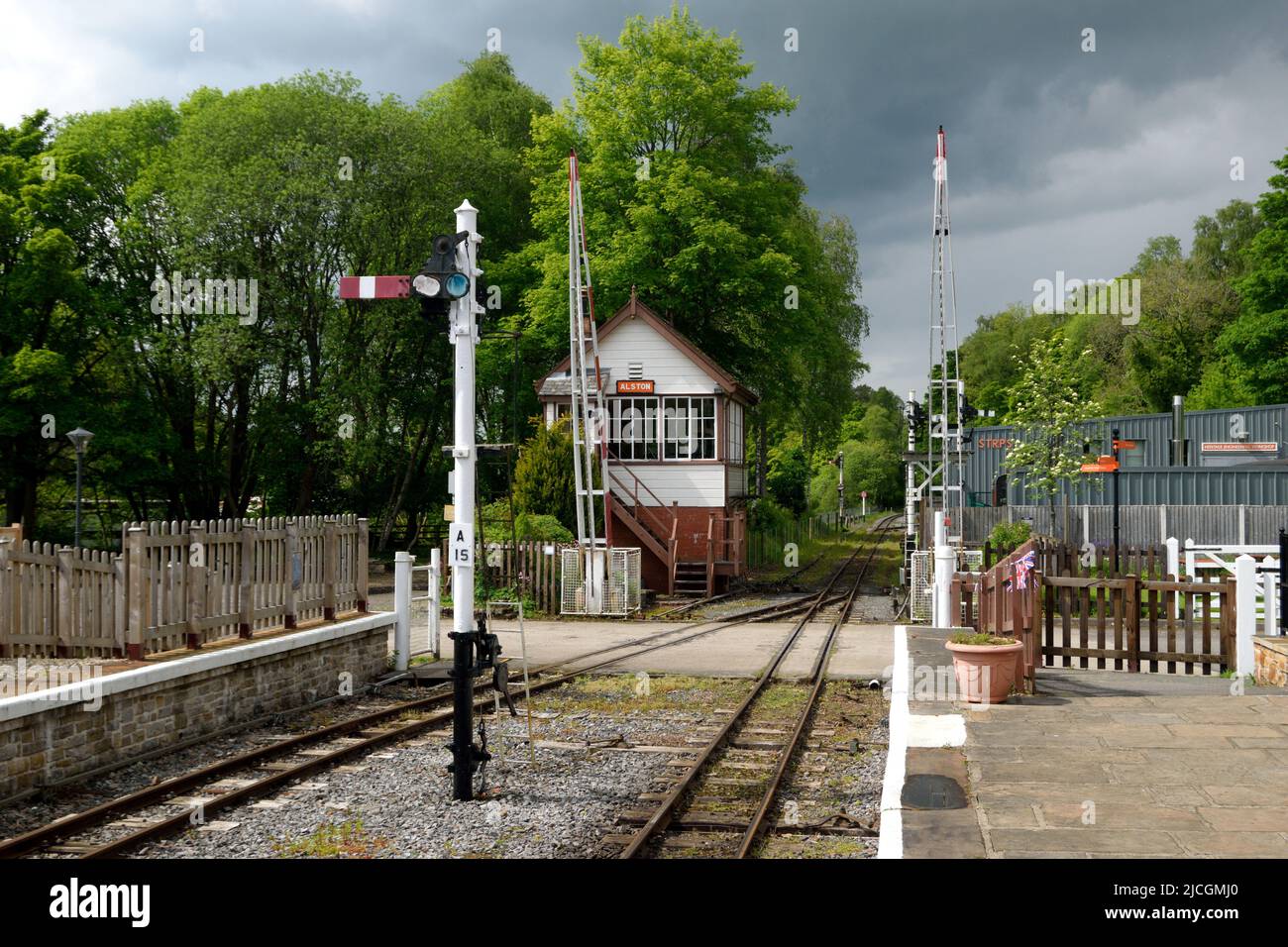 Alston Station, South Tynedale Railway Stockfoto