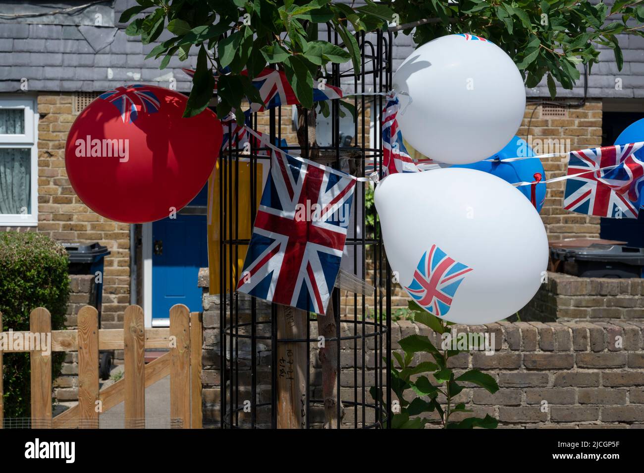 London, Hackney. Wilton Way Jubilee Street Party Stockfoto