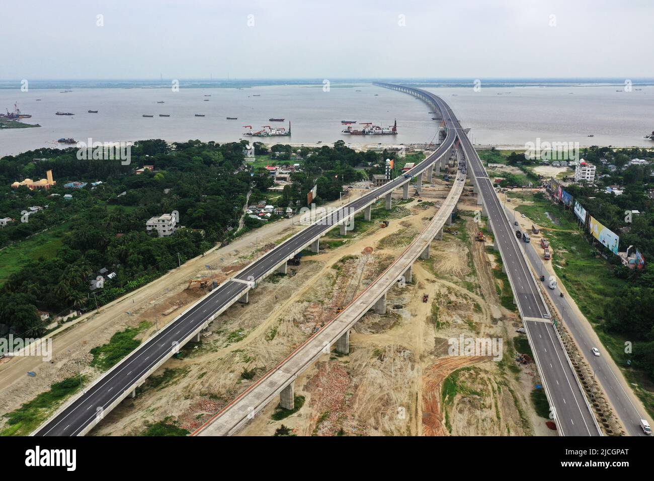 Munshiganj, Bangladesch 12. Juni 2022 Die PadmaBrücke aus der
