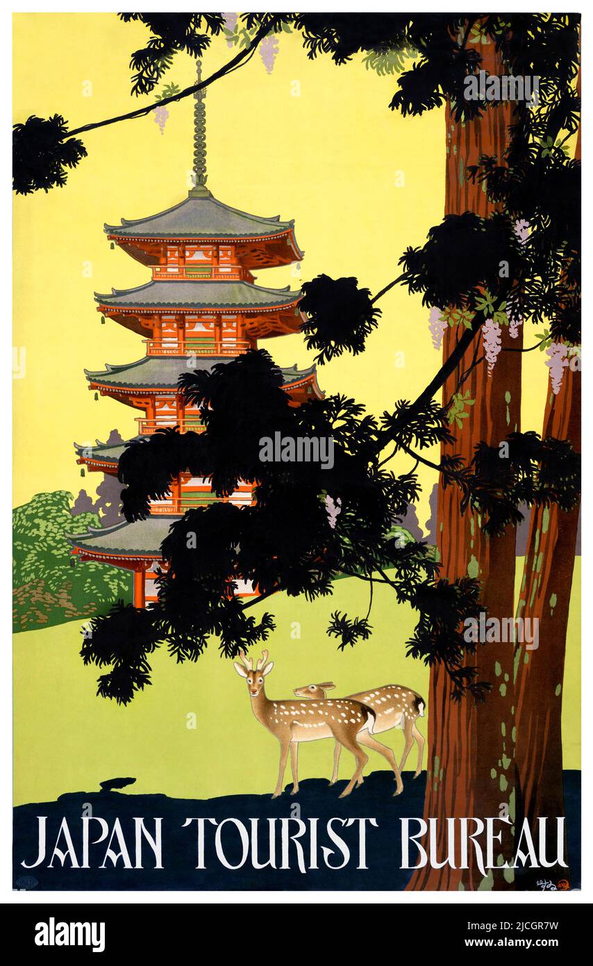 Japan Tourist Bureau. Künstler unbekannt. Poster veröffentlicht im Jahr 1912. Stockfoto