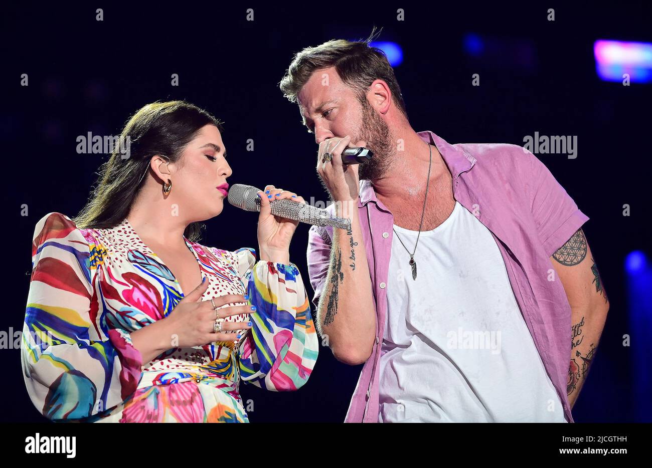 12. Juni 2022 - Nashville, Tennessee - Hillary Scott, Charles Kelley, Lady A. 2022 CMA Fest der viertägige Konzerttag findet im Nissan Stadium statt. (Bild: © Laura Farr/AdMedia via ZUMA Press Wire) Stockfoto