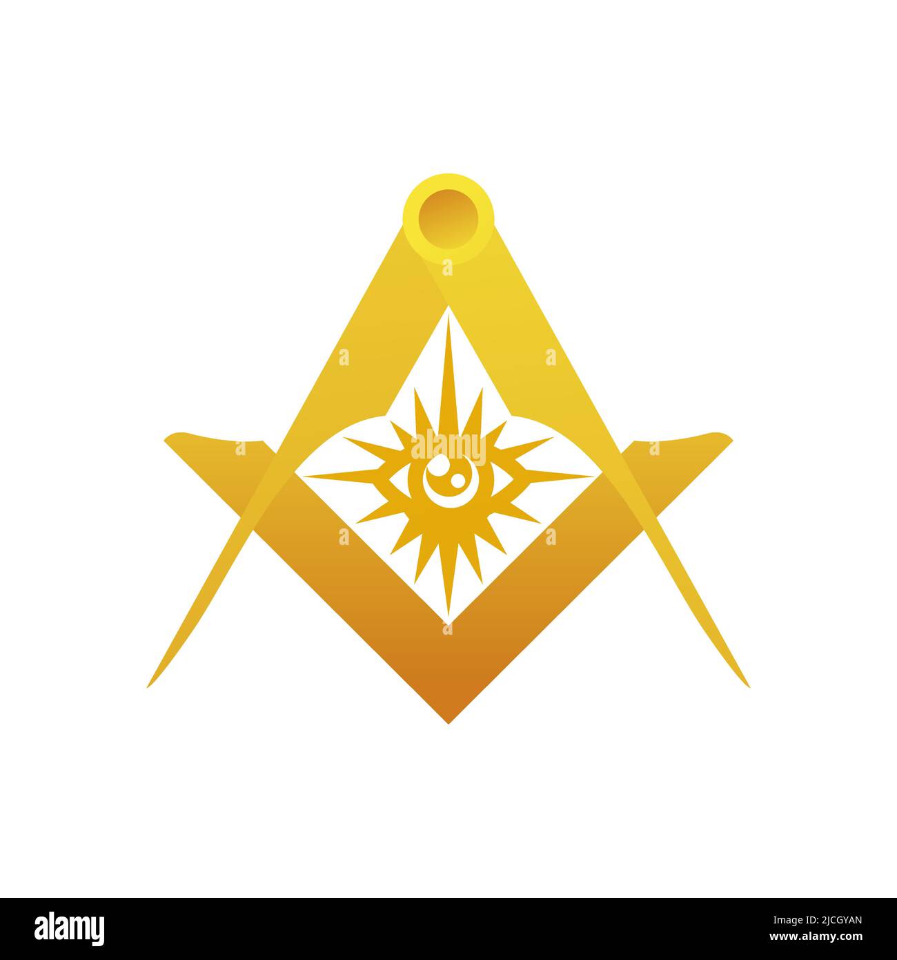 Alles sehende Augen. Pyramide und All-Seeing Auge, Freimaurerei Freimaurer-Symbol Stock Vektor